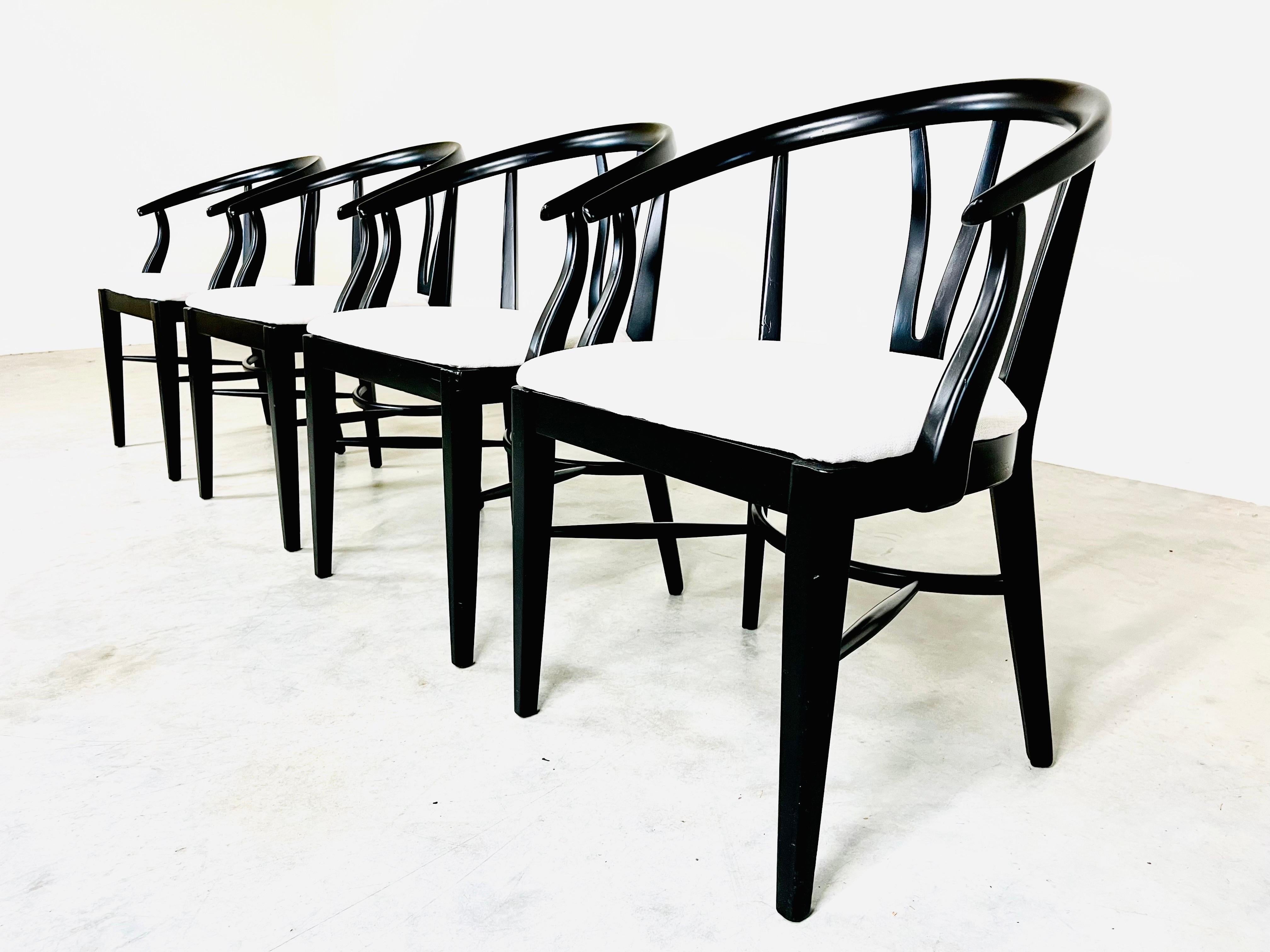 Mid-Century Modern Hans Wegner Wishbone Style Dining or Game Armchairs by Blowing Rock, circa 196