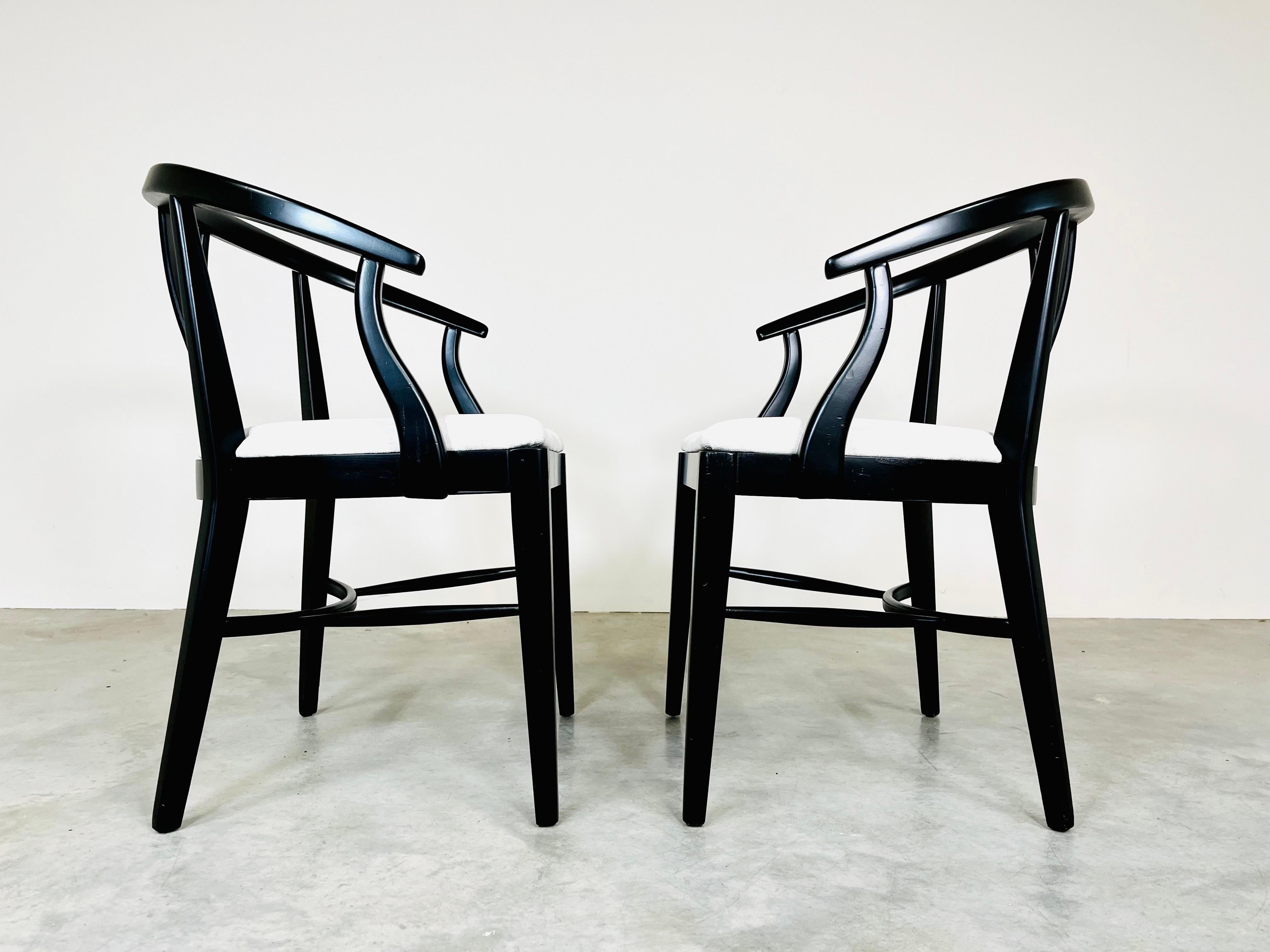 20th Century Hans Wegner Wishbone Style Dining or Game Armchairs by Blowing Rock, circa 196