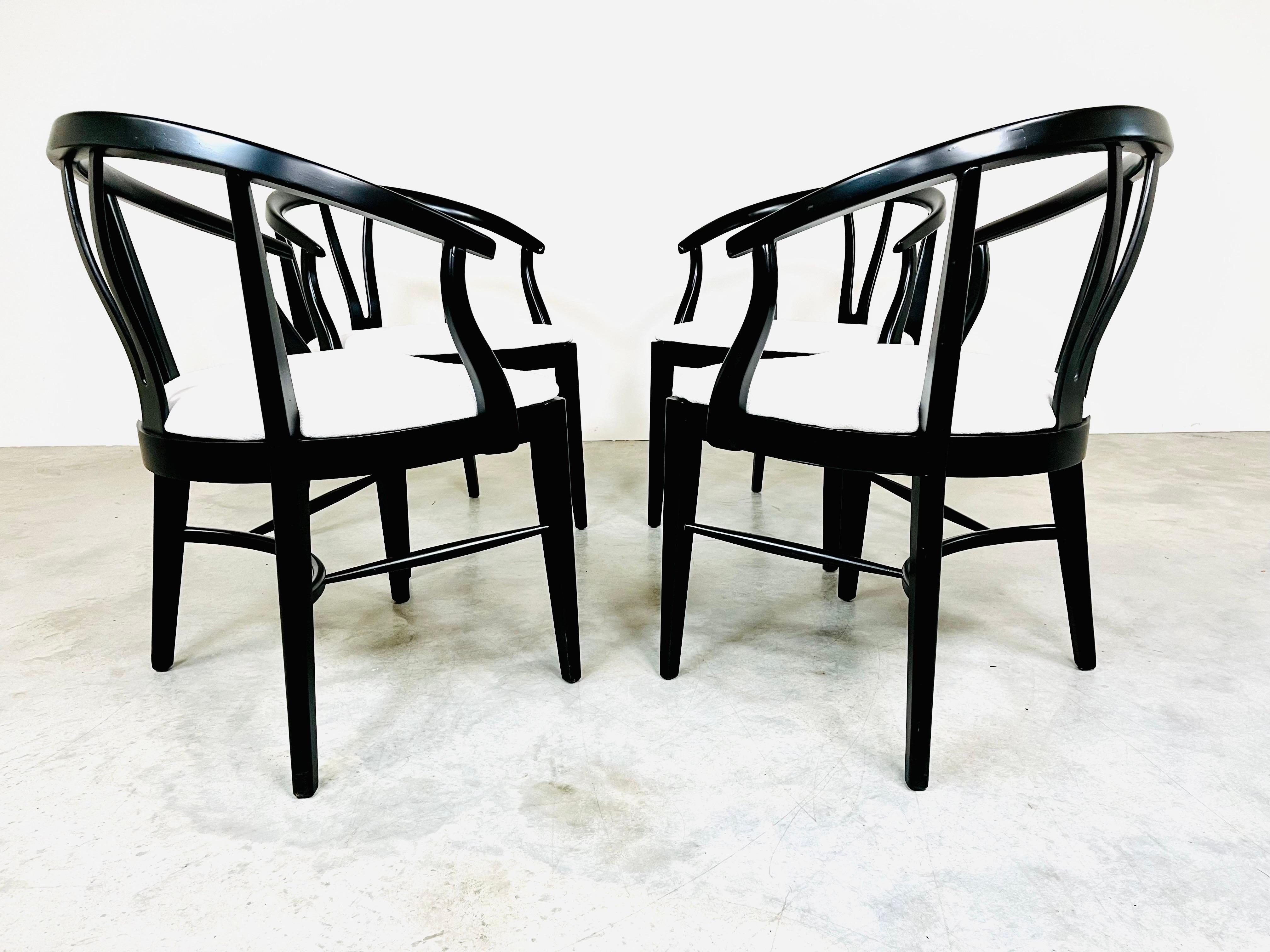 Hans Wegner Wishbone Style Dining or Game Armchairs by Blowing Rock, circa 196 1