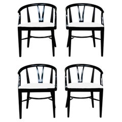 4 Hans Wegner Wishbone Style Dining or Game Armchairs by Blowing Rock,circa 1960