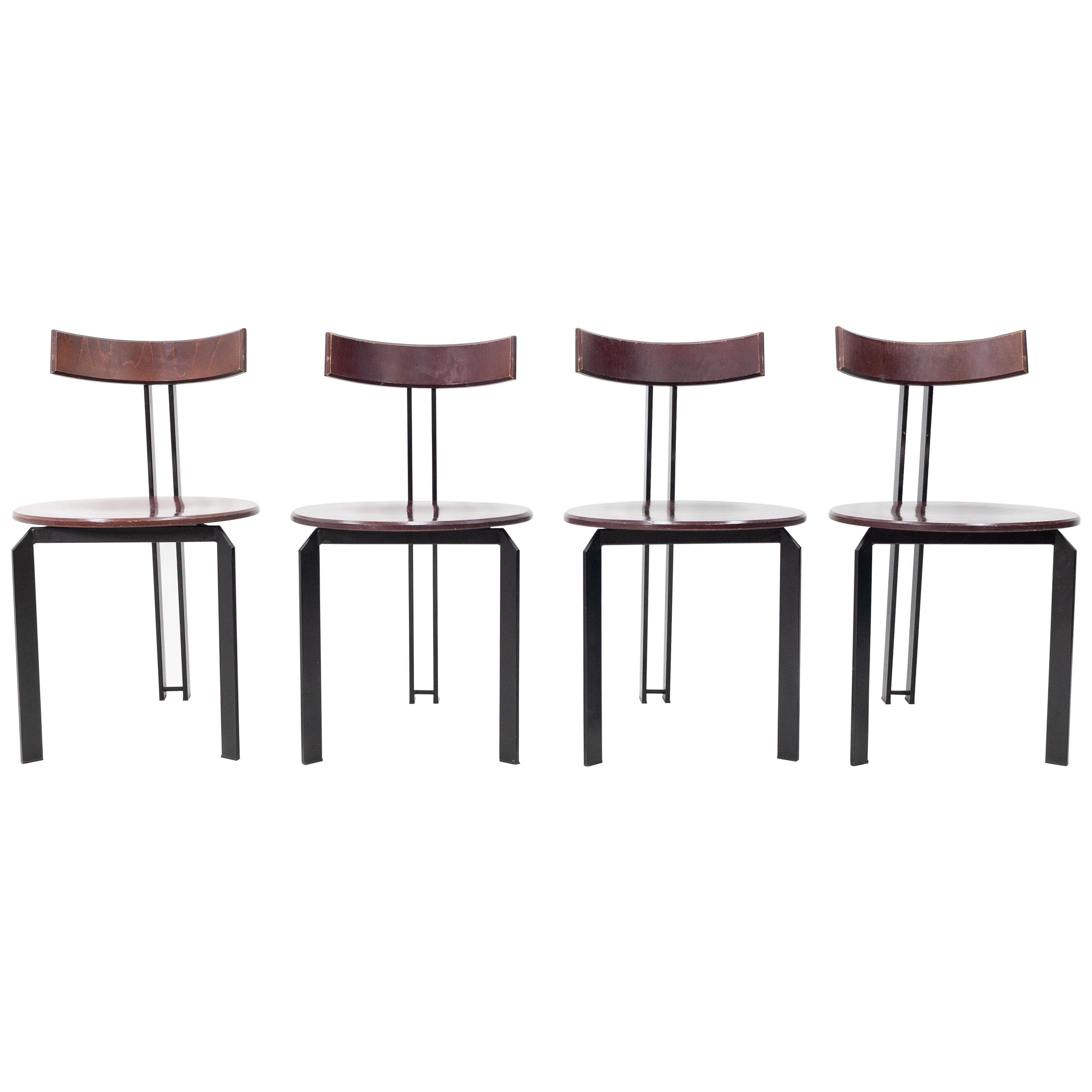 4 Harvink Zeta Dining Chairs, 1980s