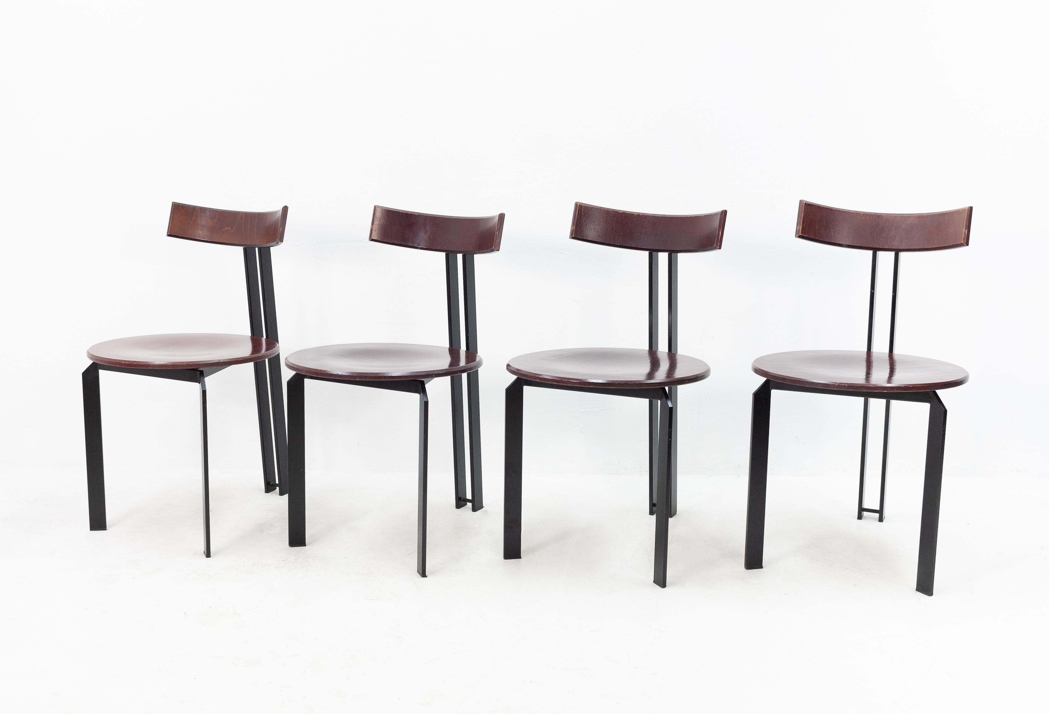 Modern 4 Harvink Zeta Dining Chairs, 1980s