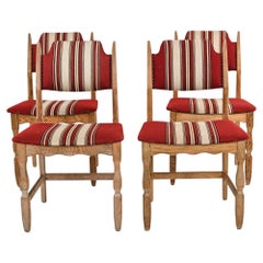 '4' Henning Kjærnulf Danish Mid-Century Oak Dining Chairs