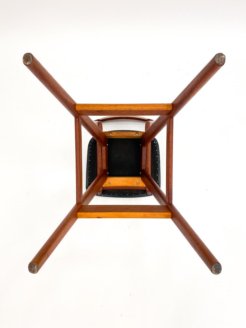 (4) Henry Rosengren Hansen for Brande Mobelfabrik Model 43 Teak Bar Stools 9
