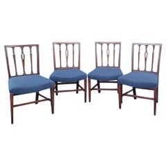 4 Hepplewhite Design George III Mahogany Dining Chairs
