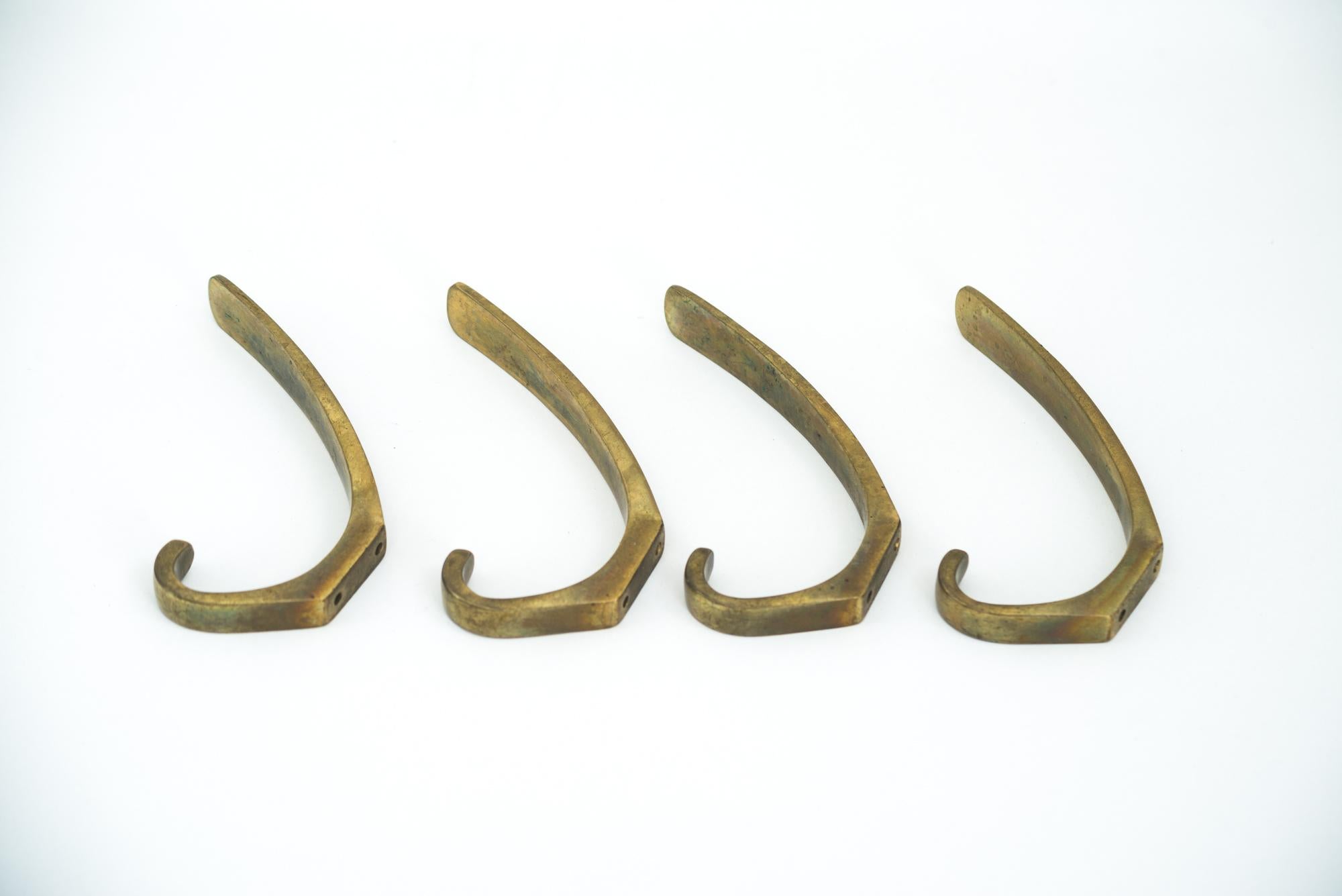 4 Hertha Baller Wall Hooks, circa 1950s In Good Condition For Sale In Wien, AT
