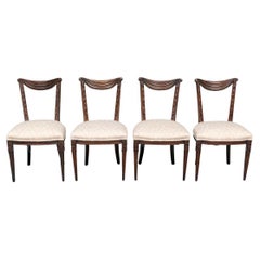 4 sedie Hollywood Regency nello stile di Dorothy Draper da restaurare