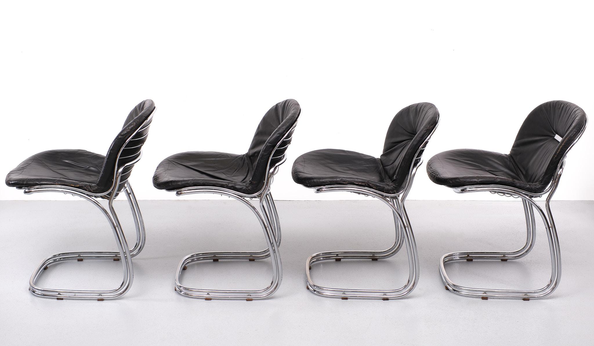 4 Iconic Italian Sabrina Chairs by Gastone Rinaldi for RIMA, 1970s  In Good Condition In Den Haag, NL