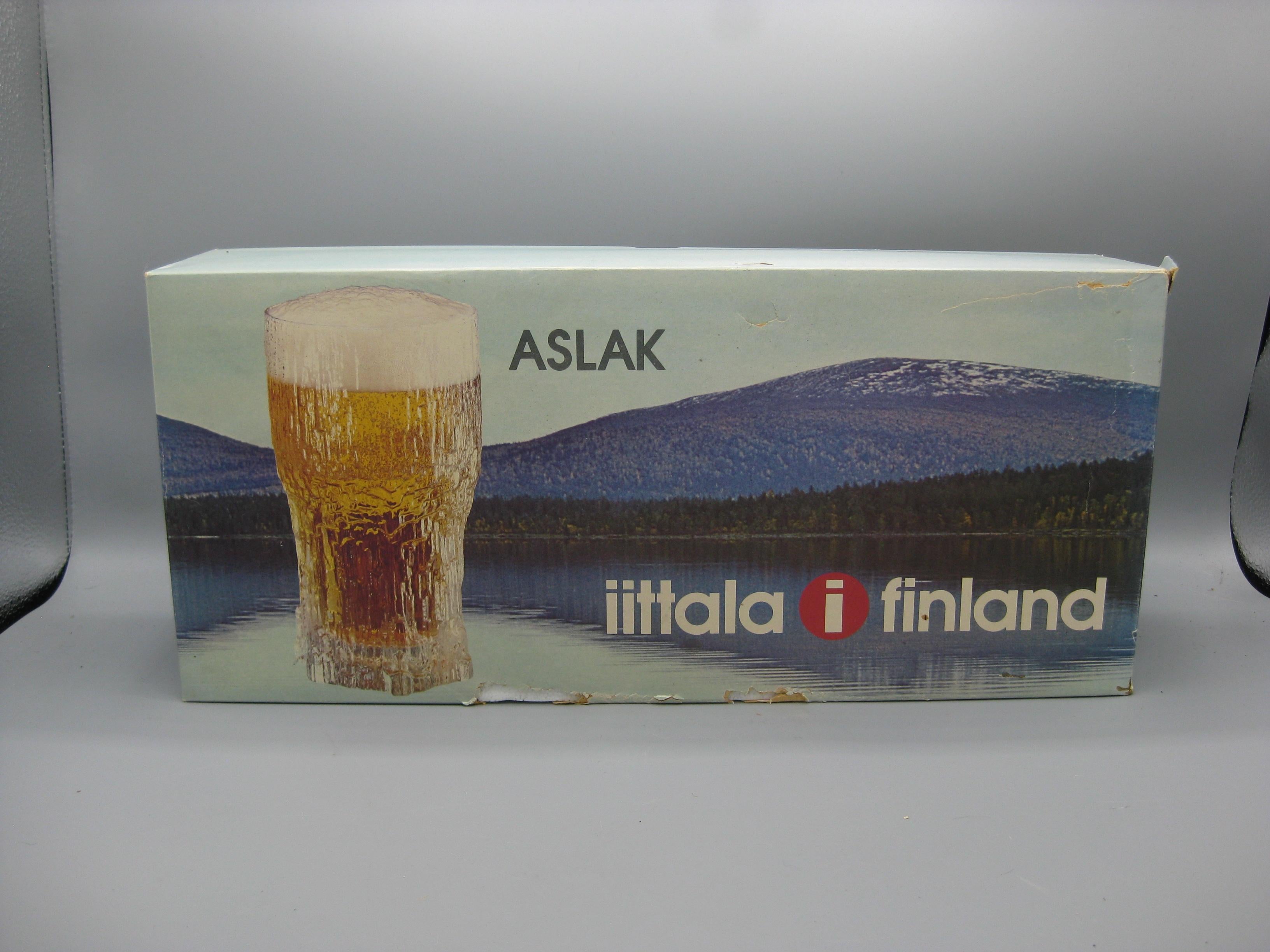 4 Iittala of Finland Aslak Tapio Wirkkala Beer Glasses New in Box 60's VW Promo For Sale 10