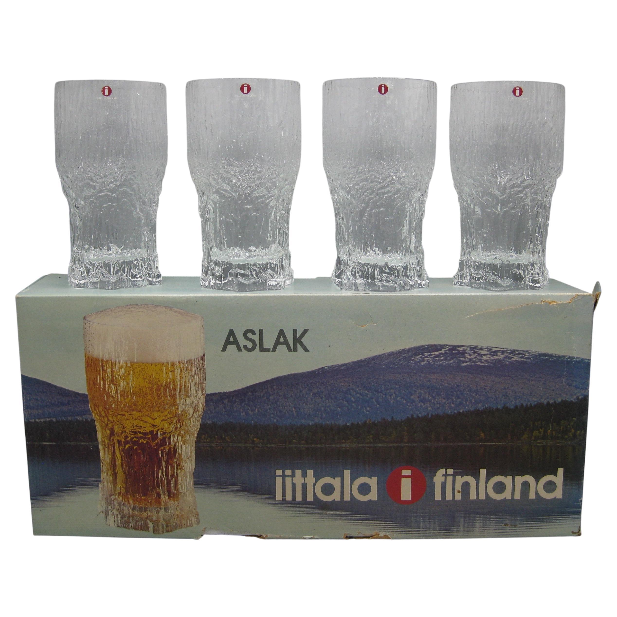 4 Iittala of Finland Aslak Tapio Wirkkala Beer Glasses New in Box 60's VW Promo For Sale