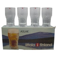 Vintage 4 Iittala of Finland Aslak Tapio Wirkkala Beer Glasses New in Box 60's VW Promo