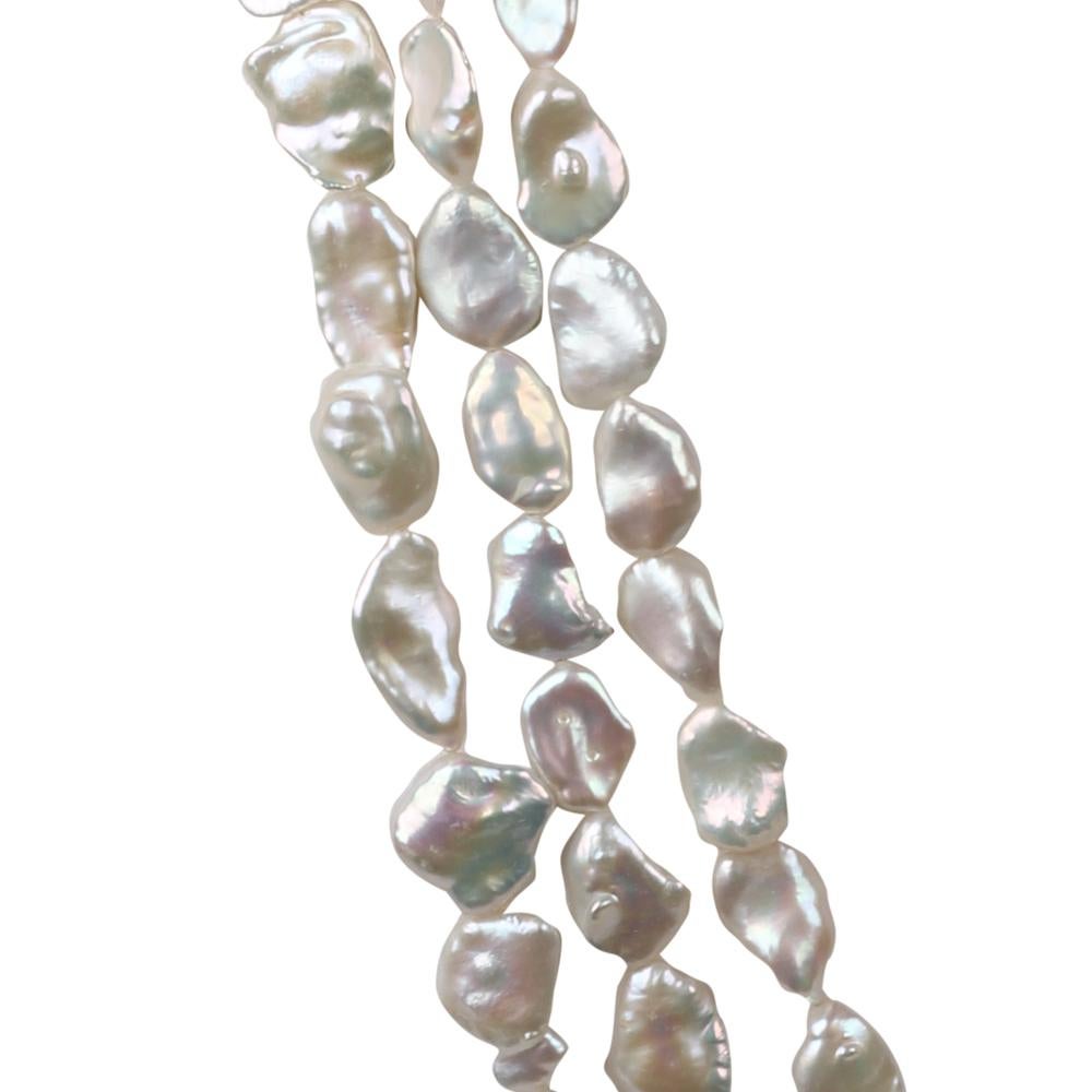 Round Cut 4 in 1 baroque pear-shaped Thaithian pearls necklaces by Cristina Ramella  For Sale