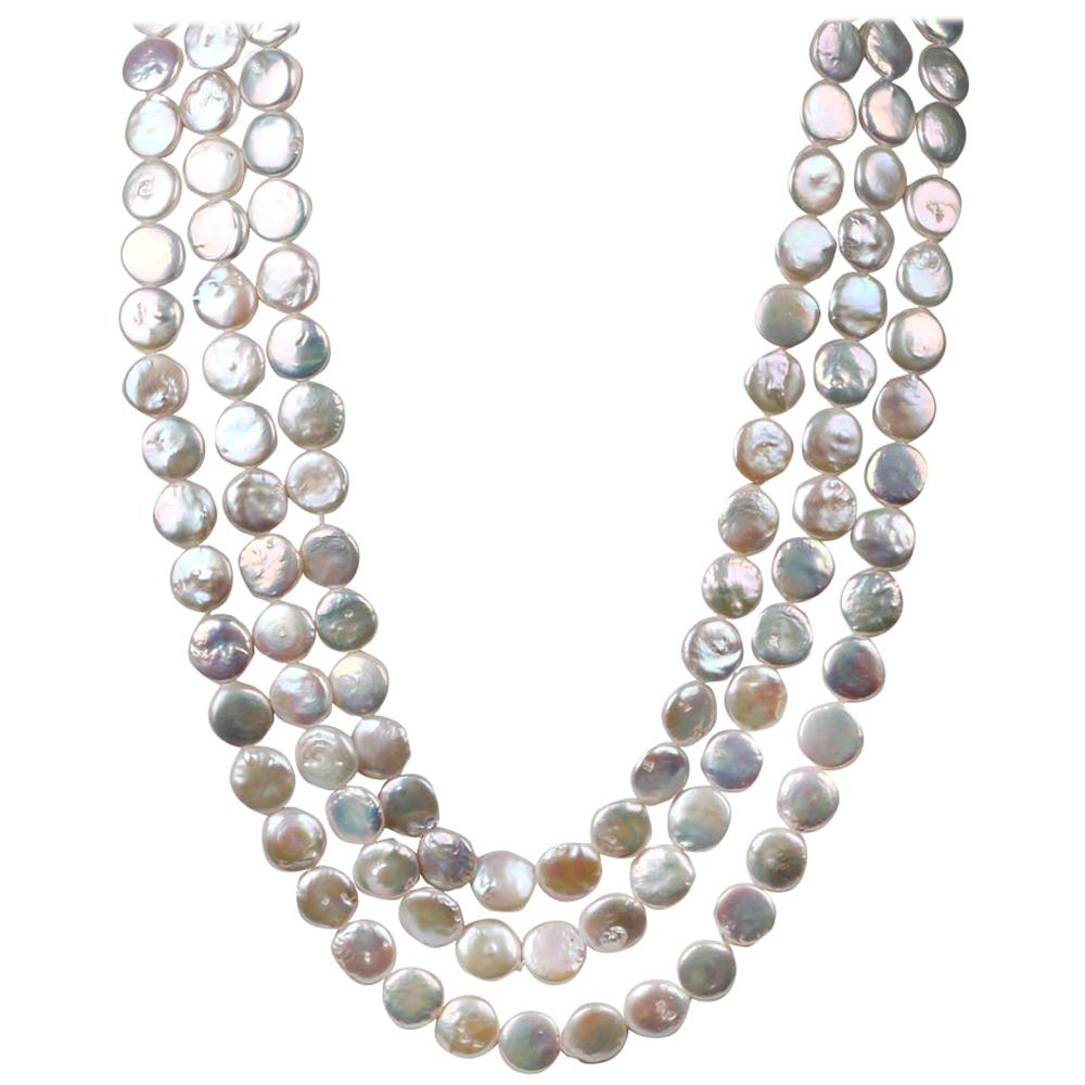 4 in 1 barroque Thaitian pearls necklaces by Cristina Ramella  For Sale