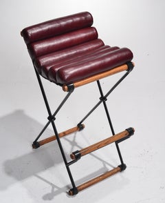 3 Iron & Rolled Seat Bar Stool by Cleo Baldon for Terra Furniture
