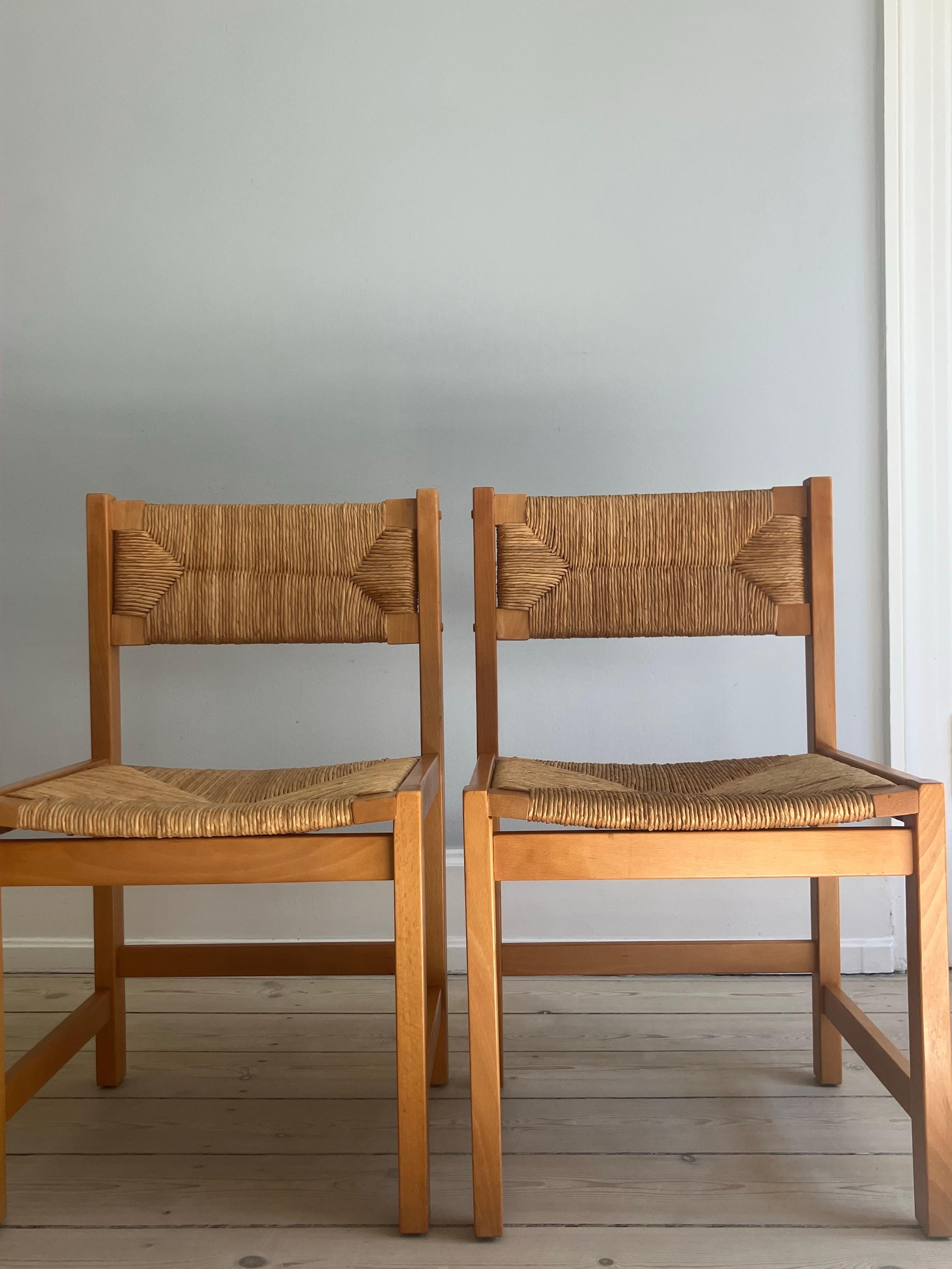 Tissé à la main 4 chaises de salle à manger italiennes en vente