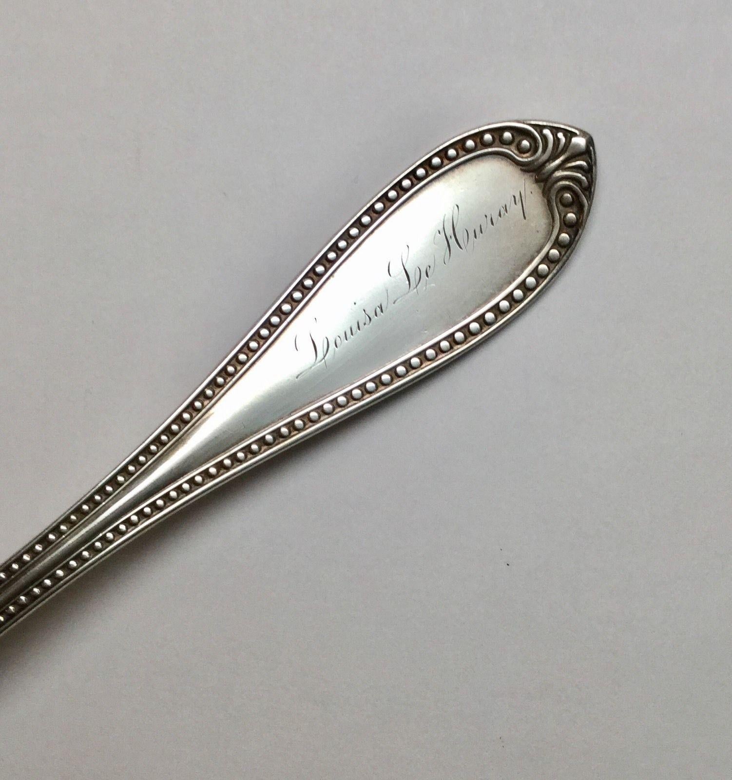 American 4 John Polhamus for Tiffany & Co. Sterling Silver Bead Forks 7 3/4