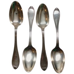 4 John Polhamus para Tiffany & Co. Cucharillas de cuentas de plata de ley