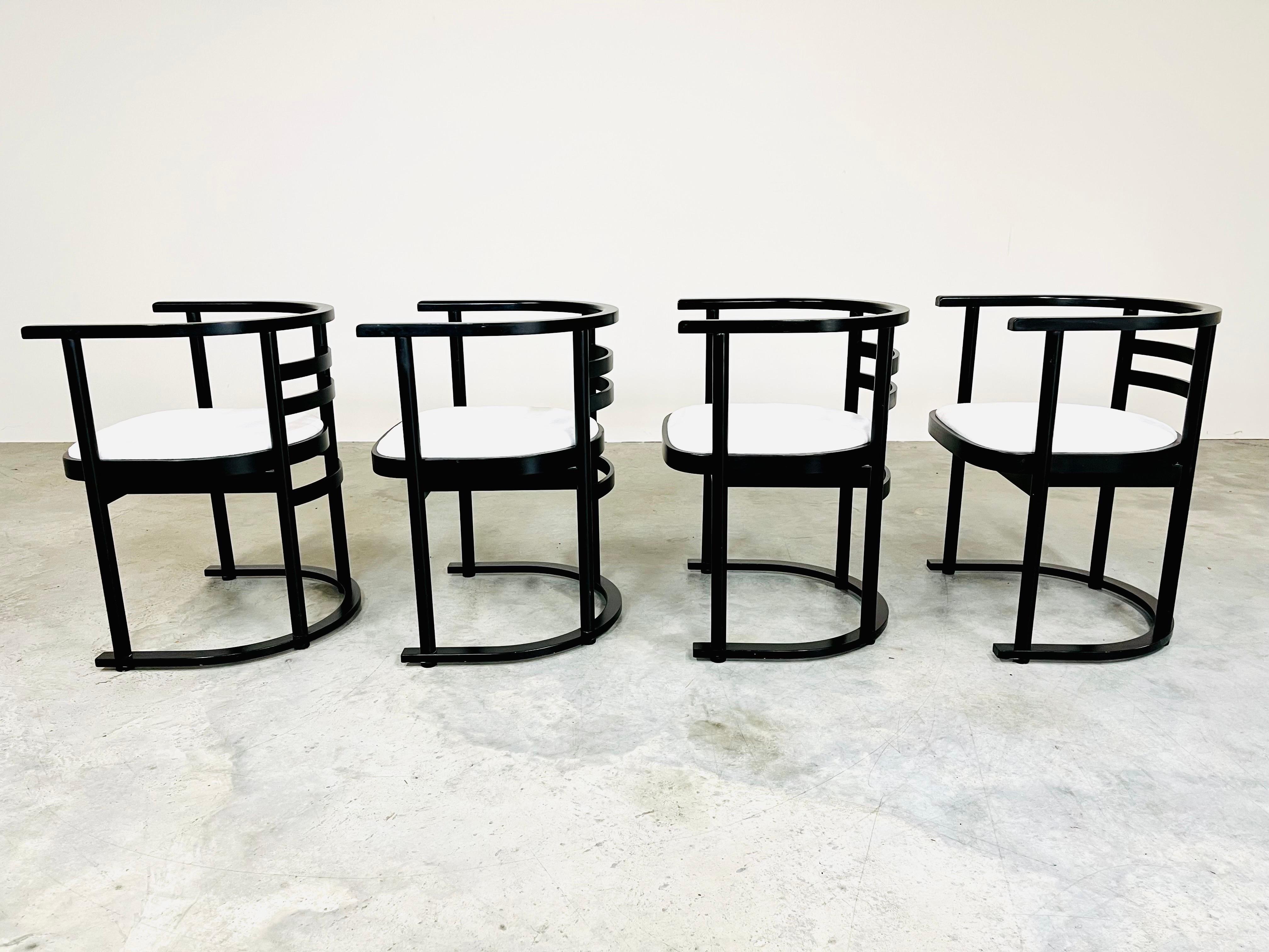 20th Century 4 John R. Eckel Jr. Bauhaus Style Dining or Game Chairs, circa 1960, Denmark For Sale