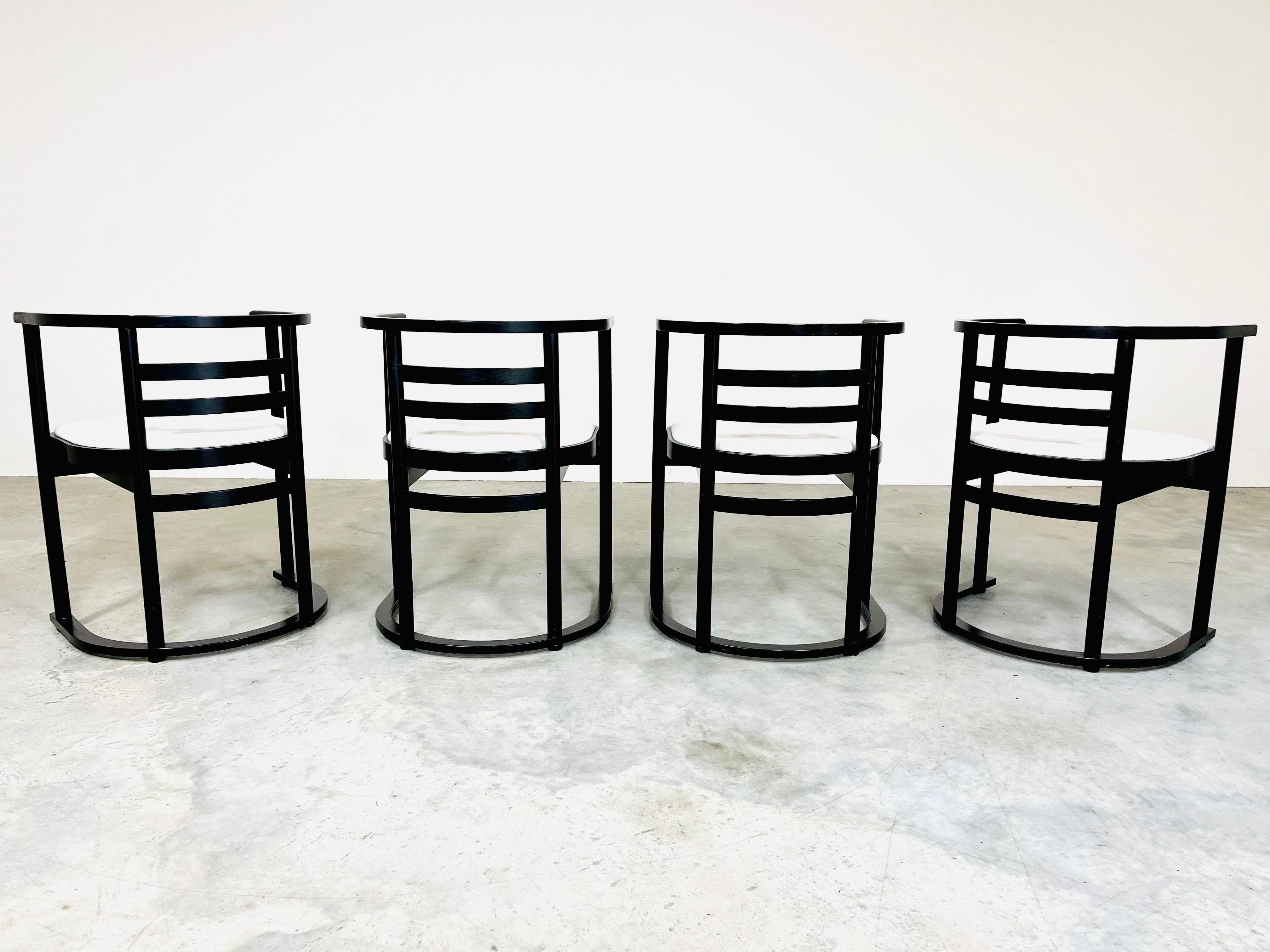 Steel 4 John R. Eckel Jr. Bauhaus Style Dining or Game Chairs, circa 1960, Denmark For Sale