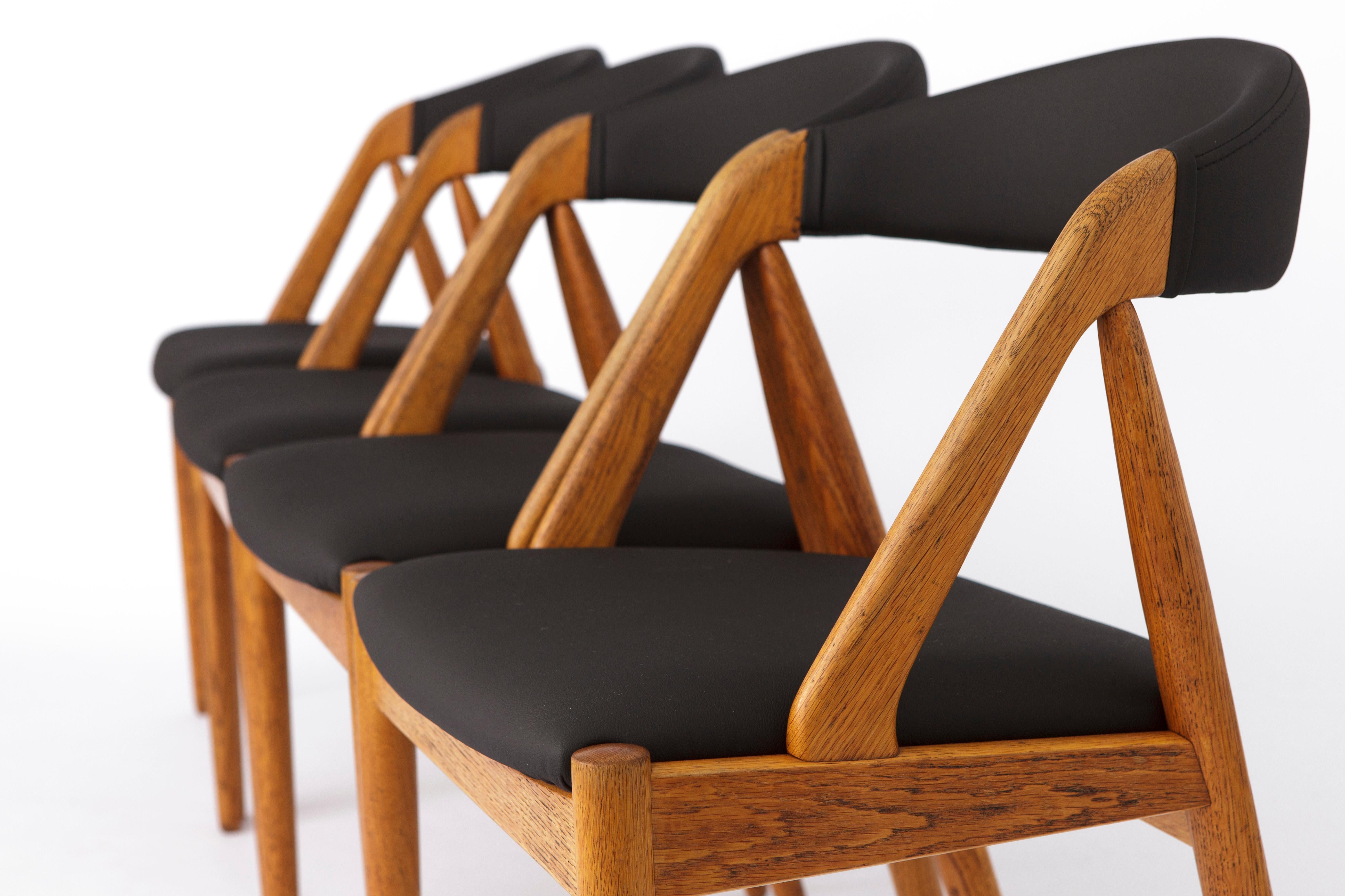 European 4 Kai Kristiansen Chairs 1960s - Model 31, Vintage Oak For Sale