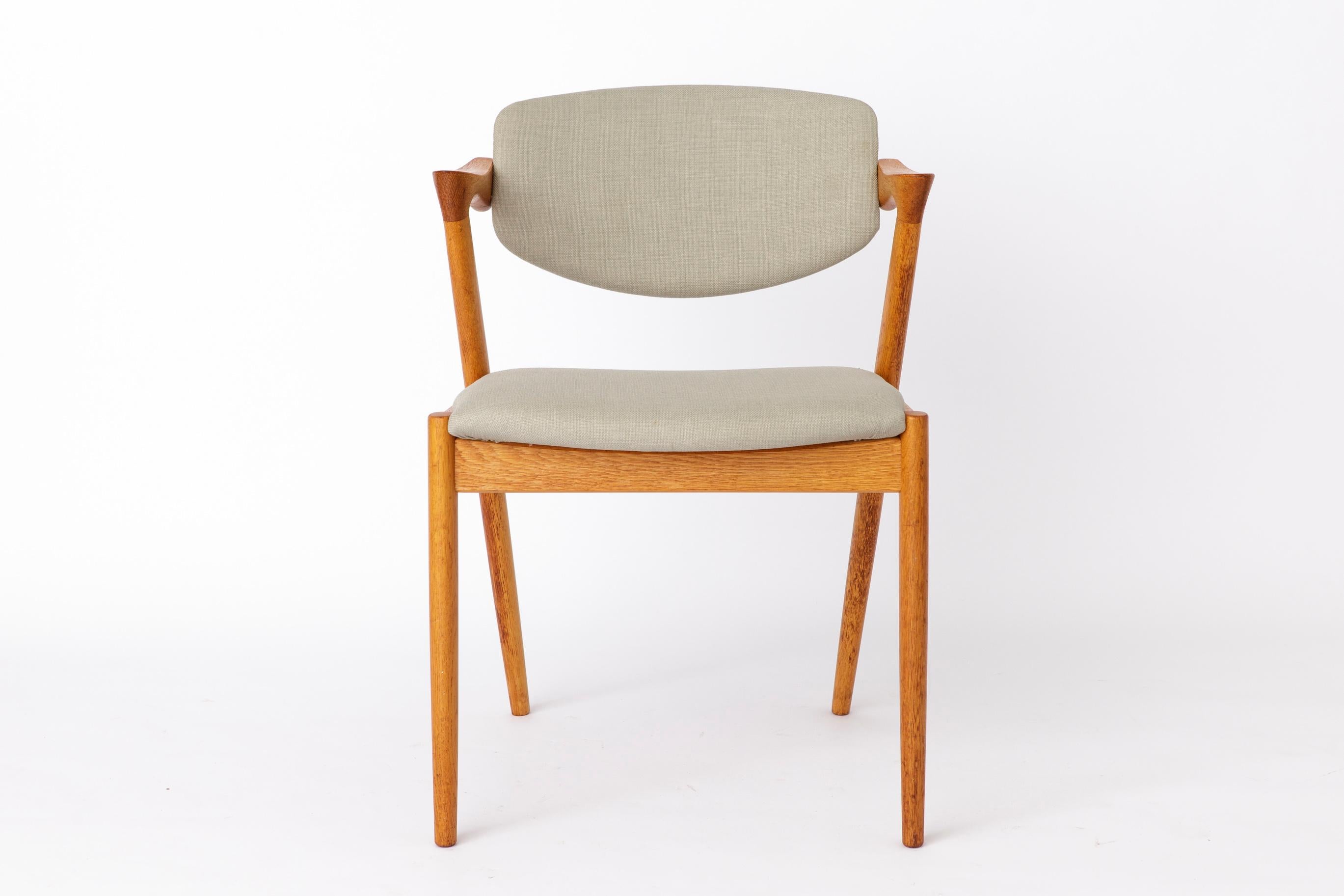 4 Kai Kristiansen Stühle - Modell #42 - 1960er Jahre, für Schou Andersen Møbelfabrik (Moderne der Mitte des Jahrhunderts) im Angebot