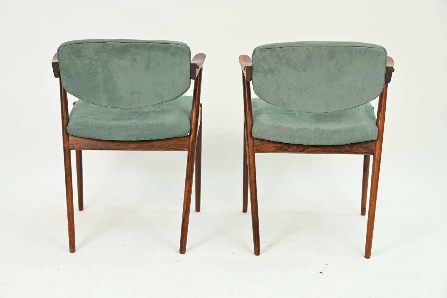 '4' Kai Kristiansen Danish Mid-Century Rosewood Model 42 Dining Chairs 6