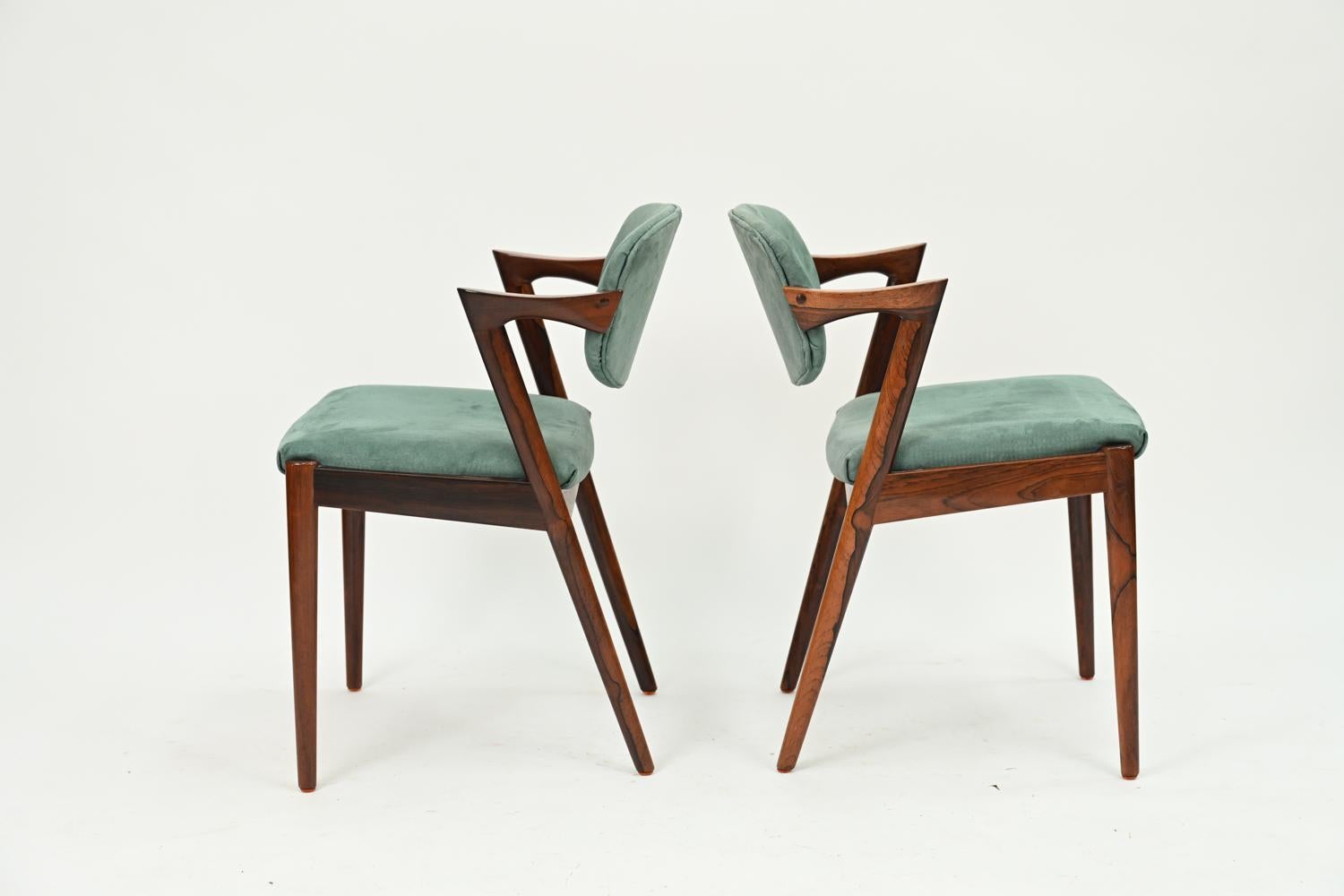 '4' Kai Kristiansen Danish Mid-Century Rosewood Model 42 Dining Chairs 7