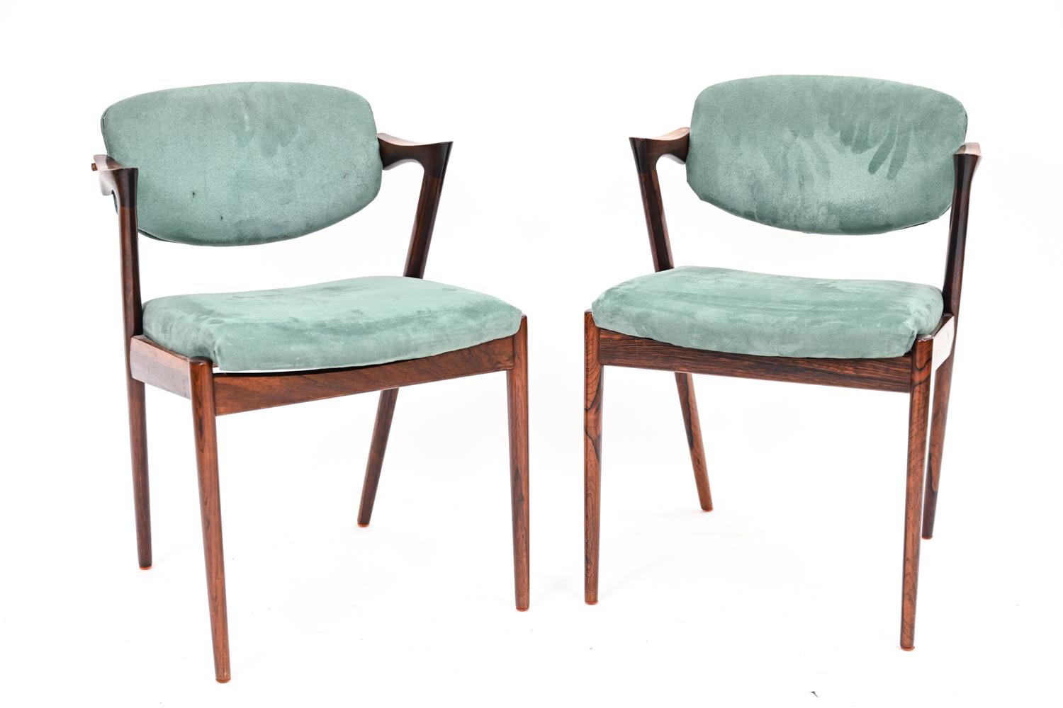 '4' Kai Kristiansen Danish Mid-Century Rosewood Model 42 Dining Chairs 3