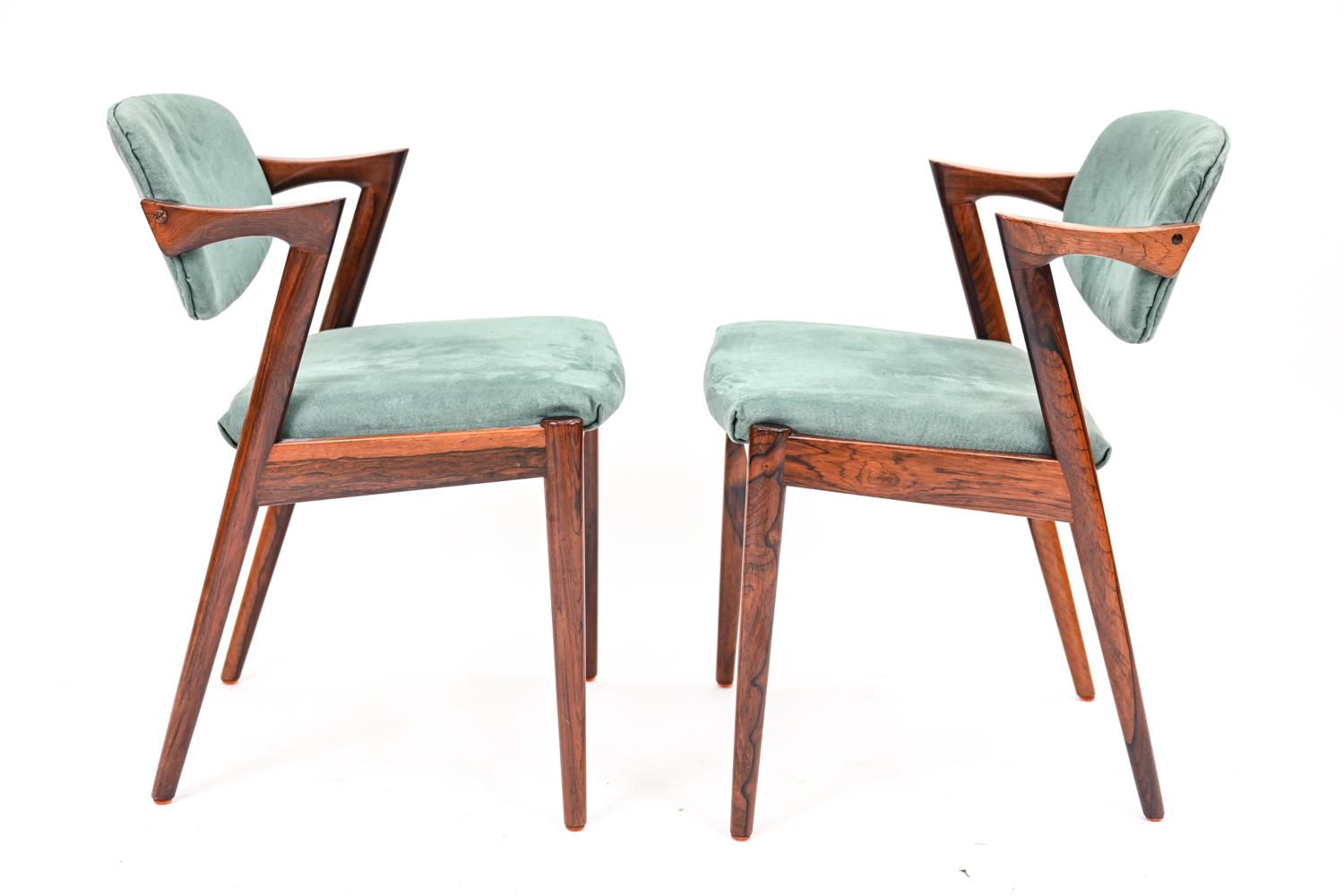 '4' Kai Kristiansen Danish Mid-Century Rosewood Model 42 Dining Chairs 4