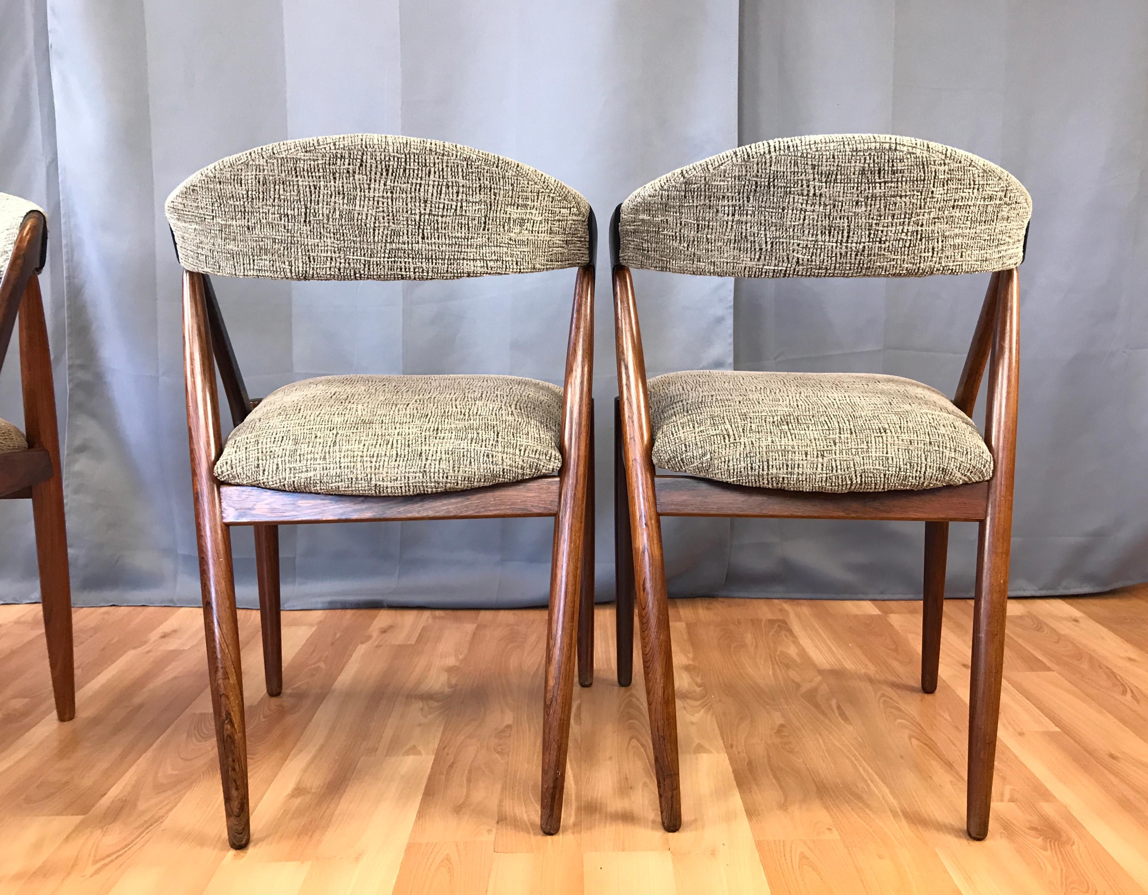 Set of Four Kai Kristiansen for Schou Andersen Model 31 Rosewood Dining Chairs 5