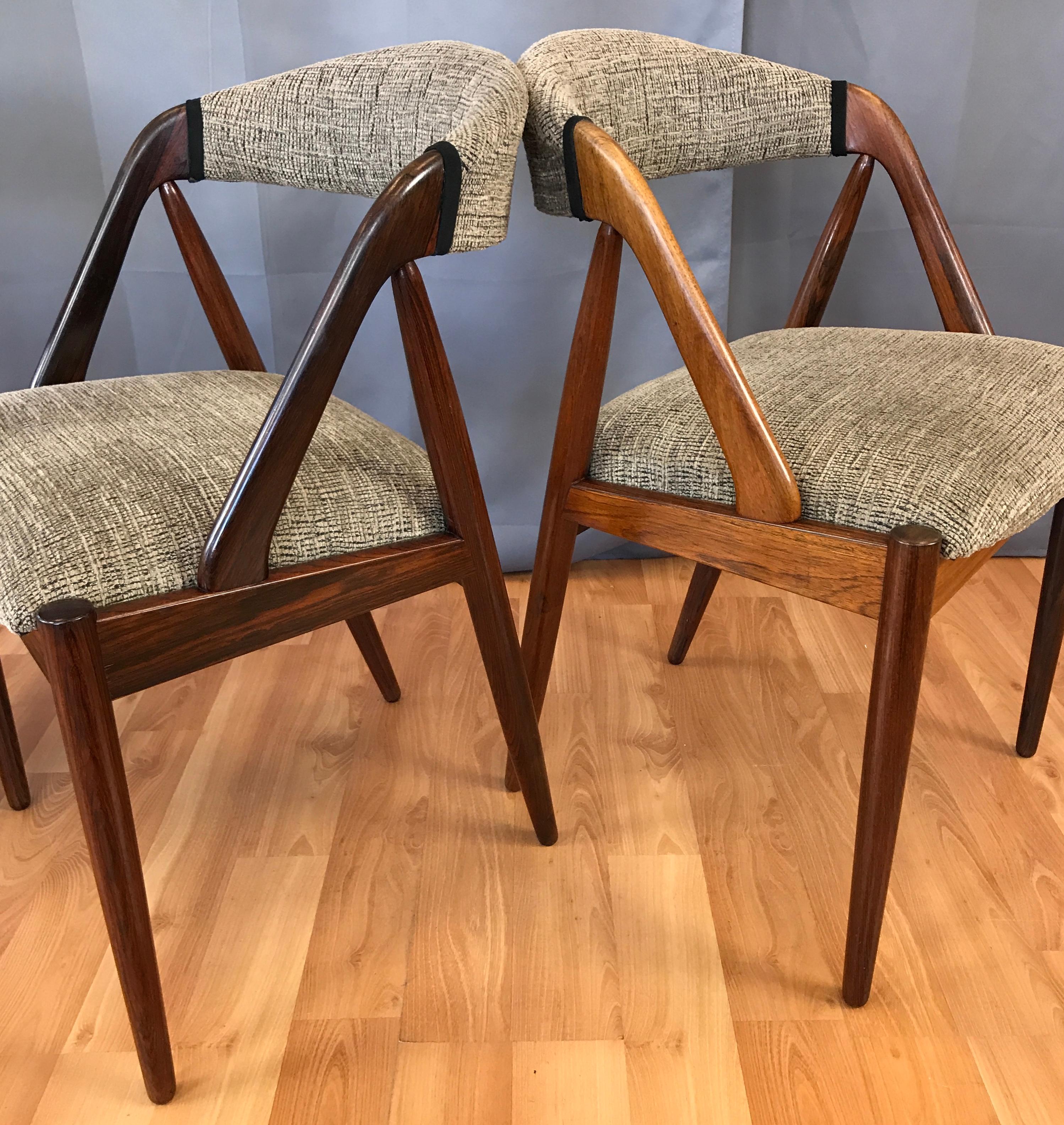 Set of Four Kai Kristiansen for Schou Andersen Model 31 Rosewood Dining Chairs 8