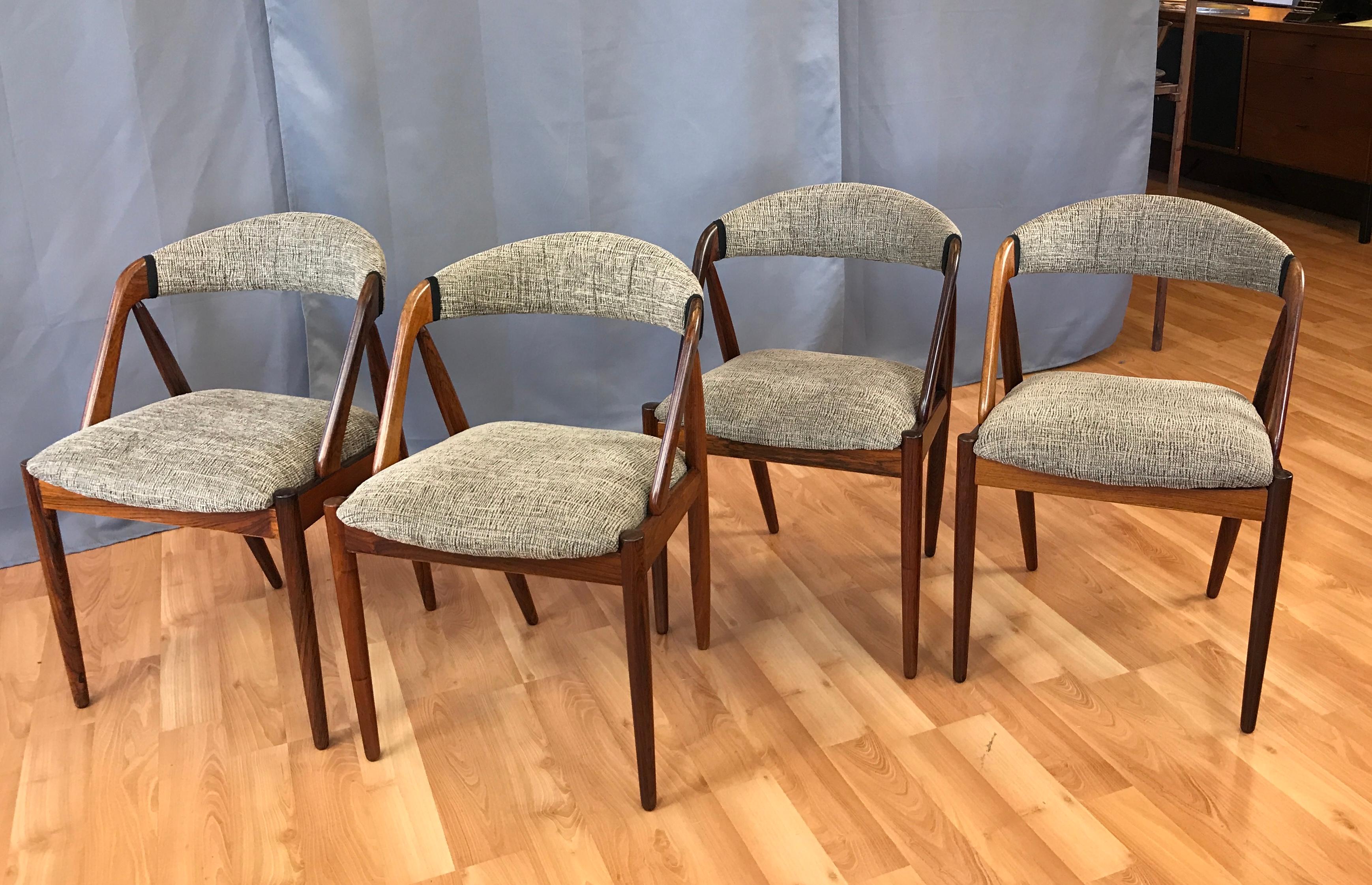 Danish Set of Four Kai Kristiansen for Schou Andersen Model 31 Rosewood Dining Chairs