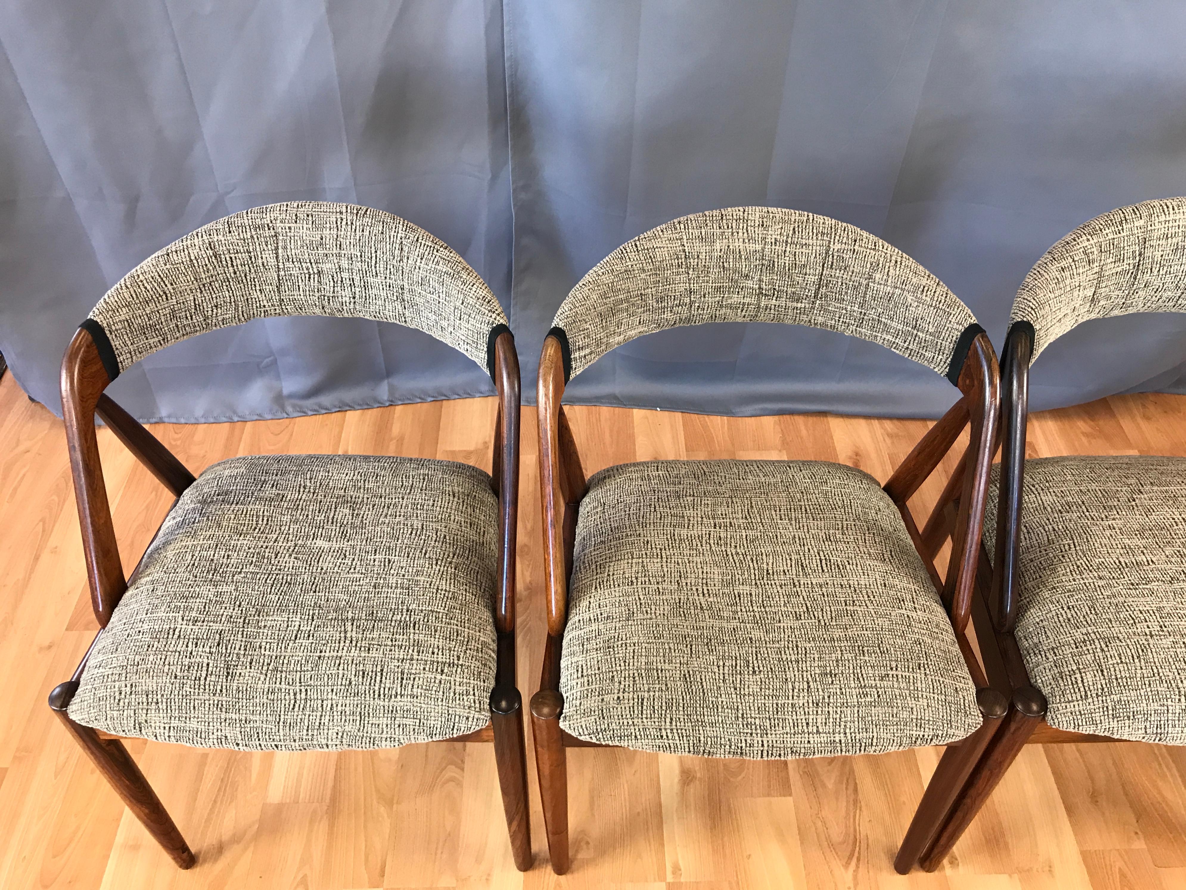 Set of Four Kai Kristiansen for Schou Andersen Model 31 Rosewood Dining Chairs 1