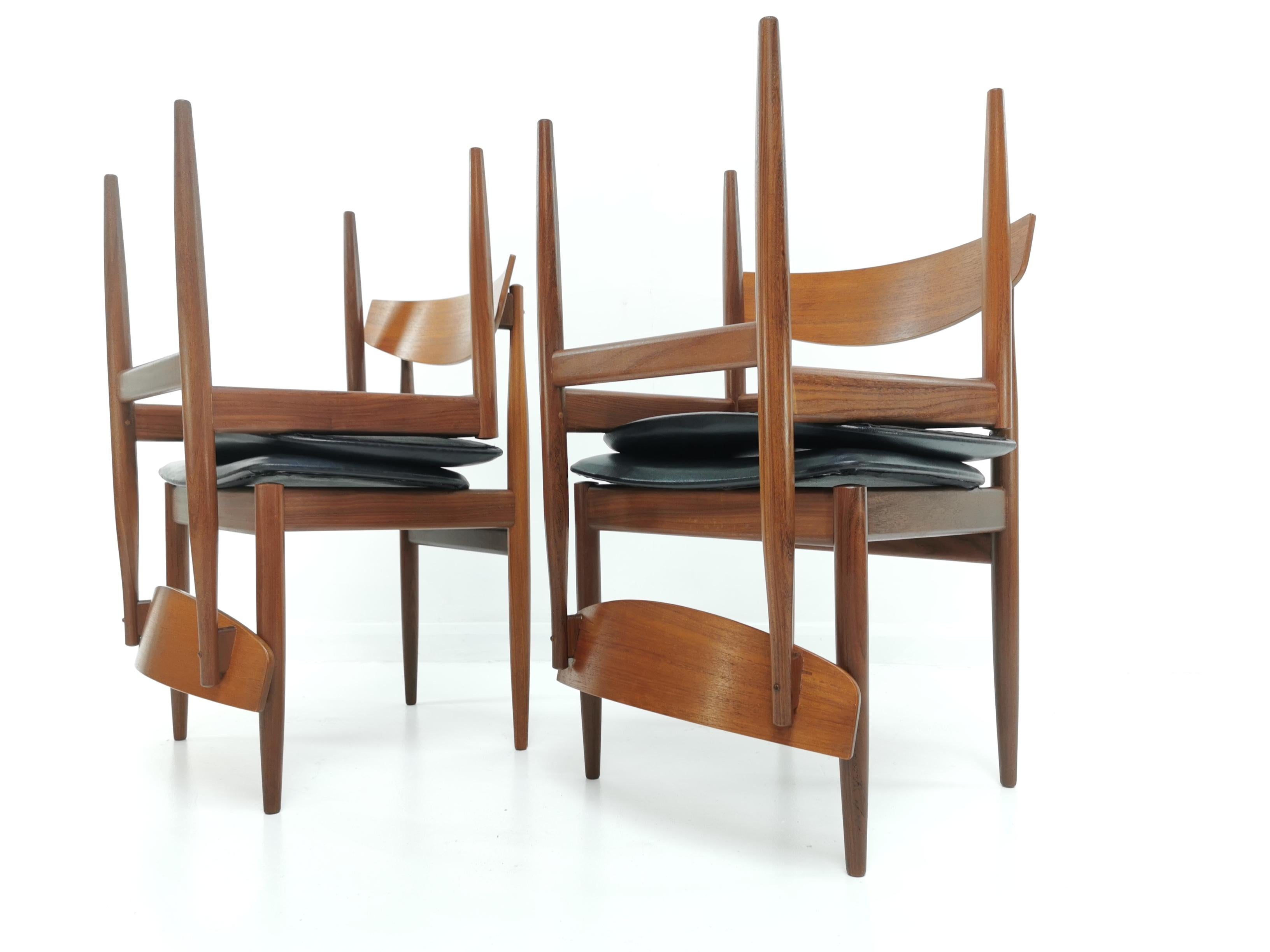 4 Kofod Larsen Teak G Plan Danish Dining Chairs 1960s Vintage Midcentury Se In Good Condition In STOKE ON TRENT, GB