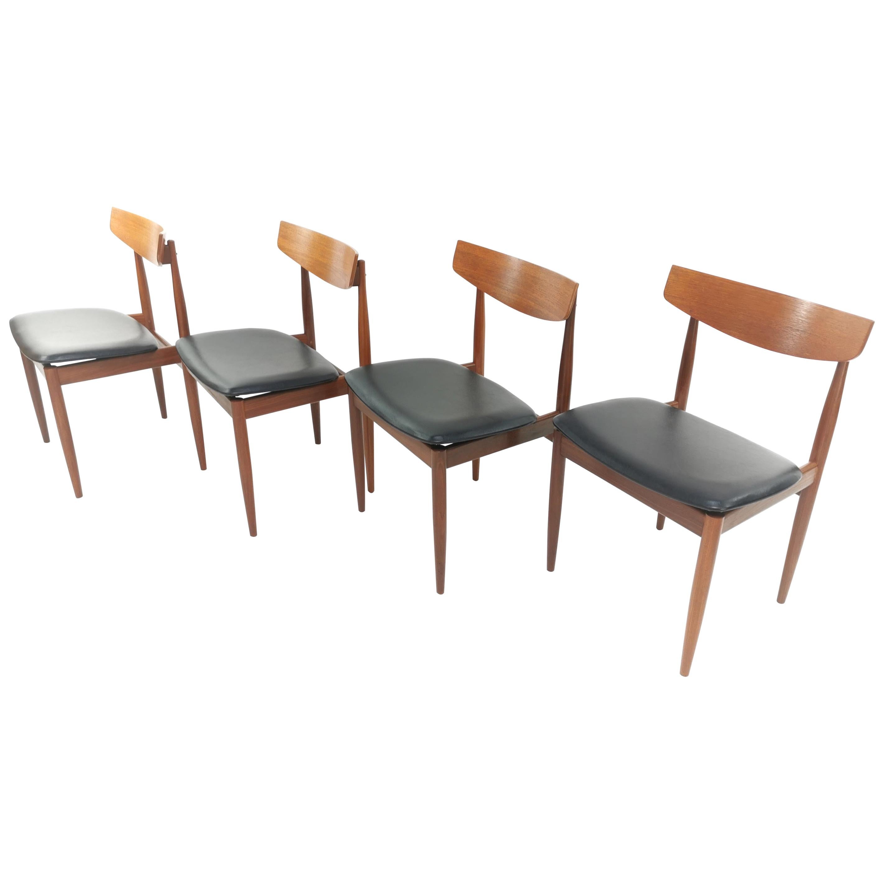 4 Kofod Larsen Teak G Plan Danish Dining Chairs 1960s Vintage Midcentury Se