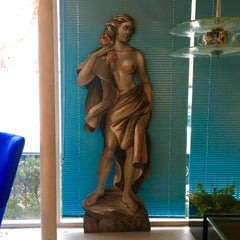 Four Large Italian Theatrical Props or Paintings on Board, of Classical Figures