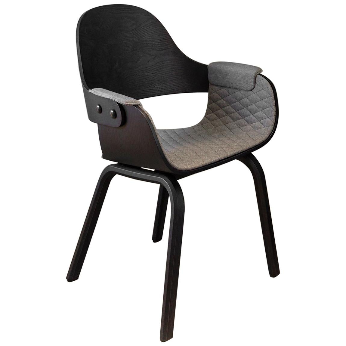 Chaise Showtime de Jaime Hayon chaise de bureau ou de salle à manger contemporaine teintée noire