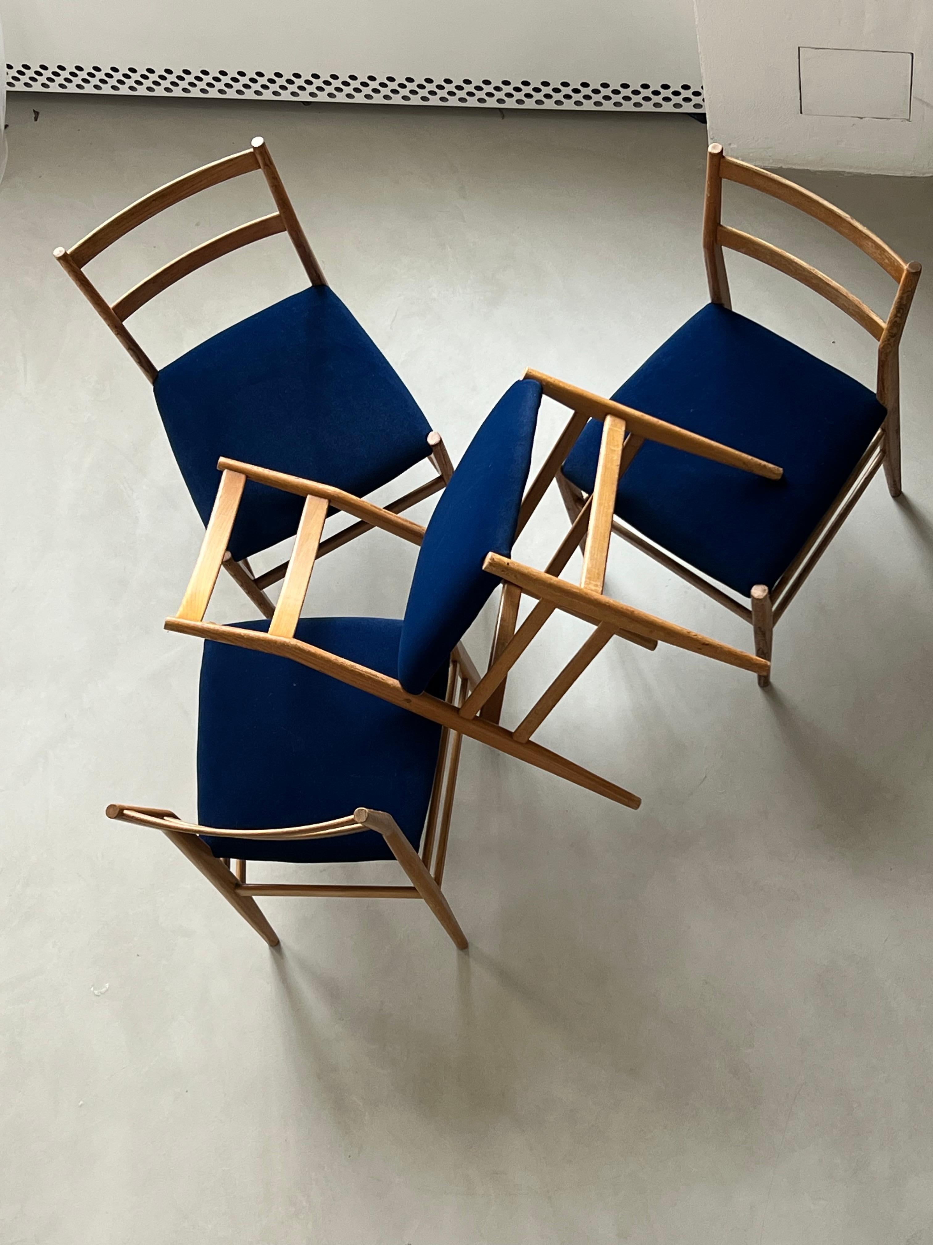 4 Leggera Mid Century Dining Chair by Gio Ponti for Cassina For Sale 3