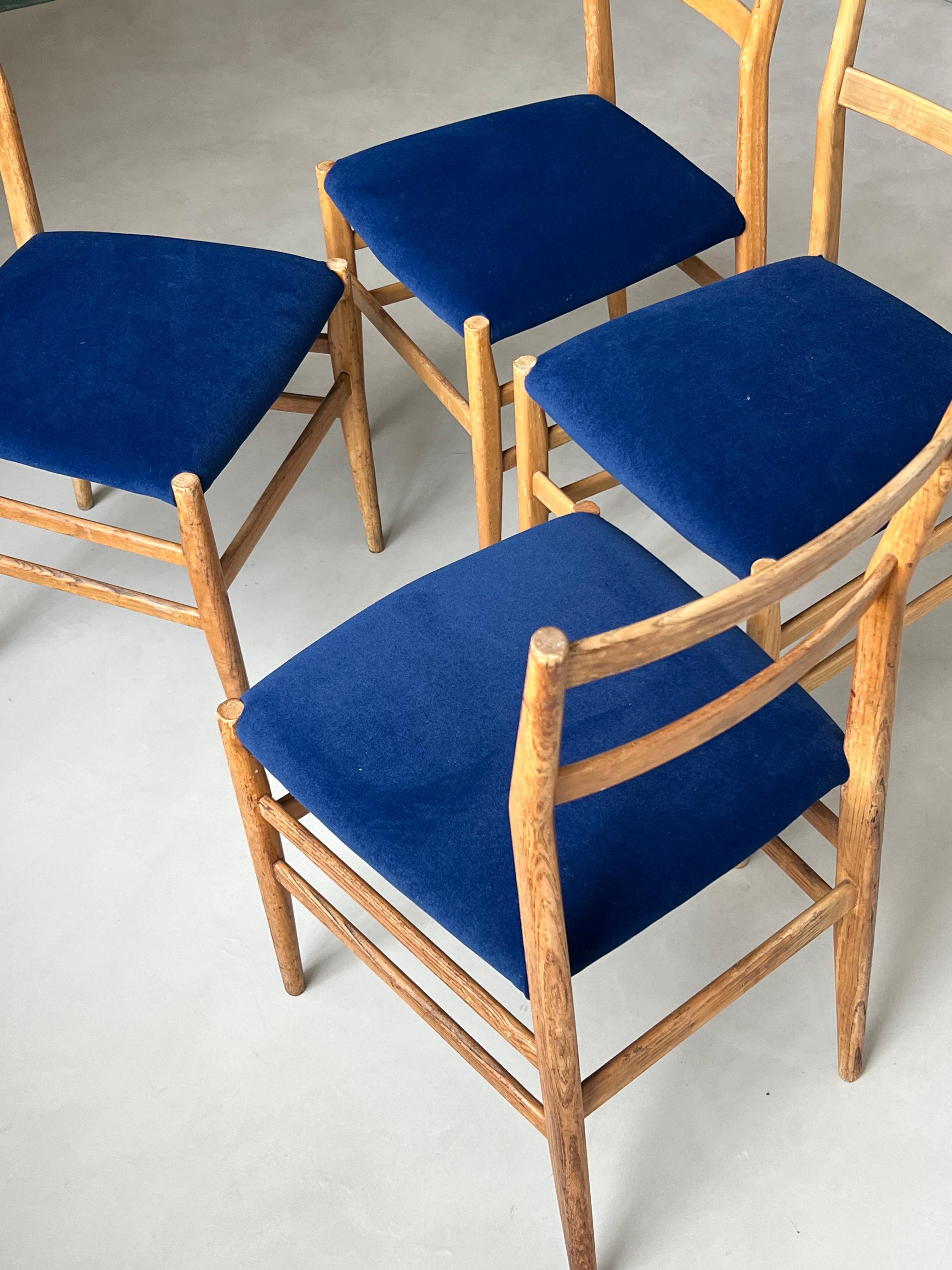 4 Leggera Mid Century Dining Chair by Gio Ponti for Cassina For Sale 6