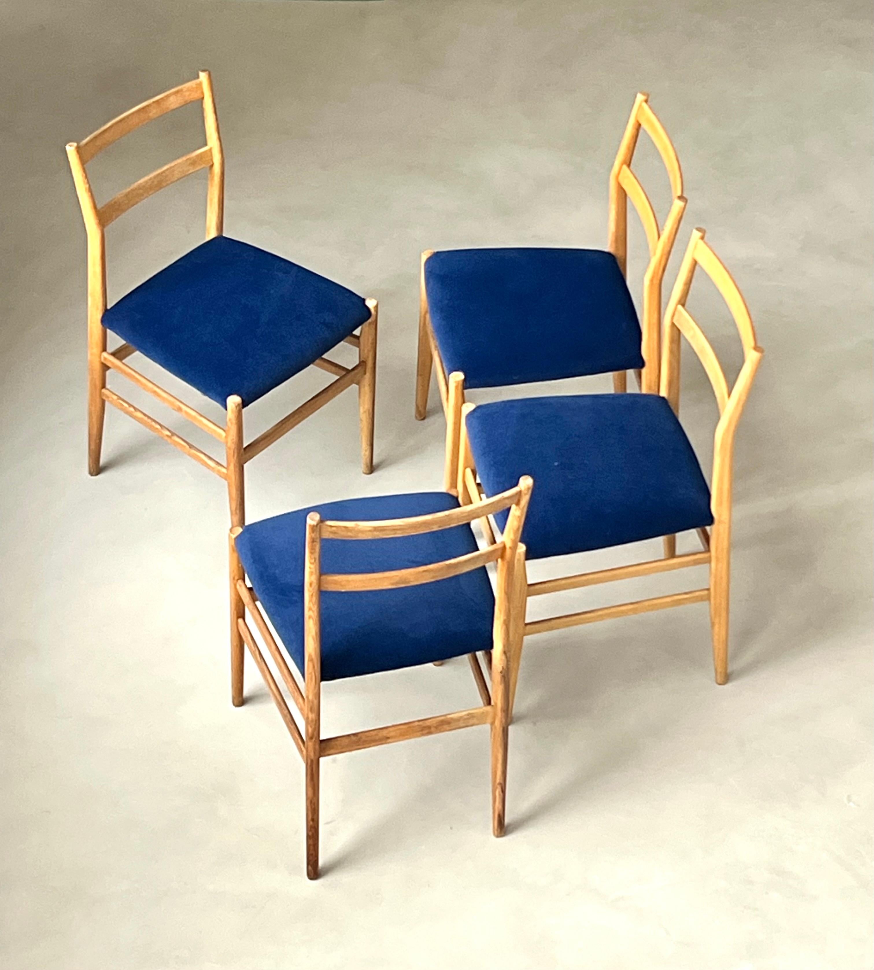4 Leggera Mid Century Dining Chair by Gio Ponti for Cassina For Sale 7