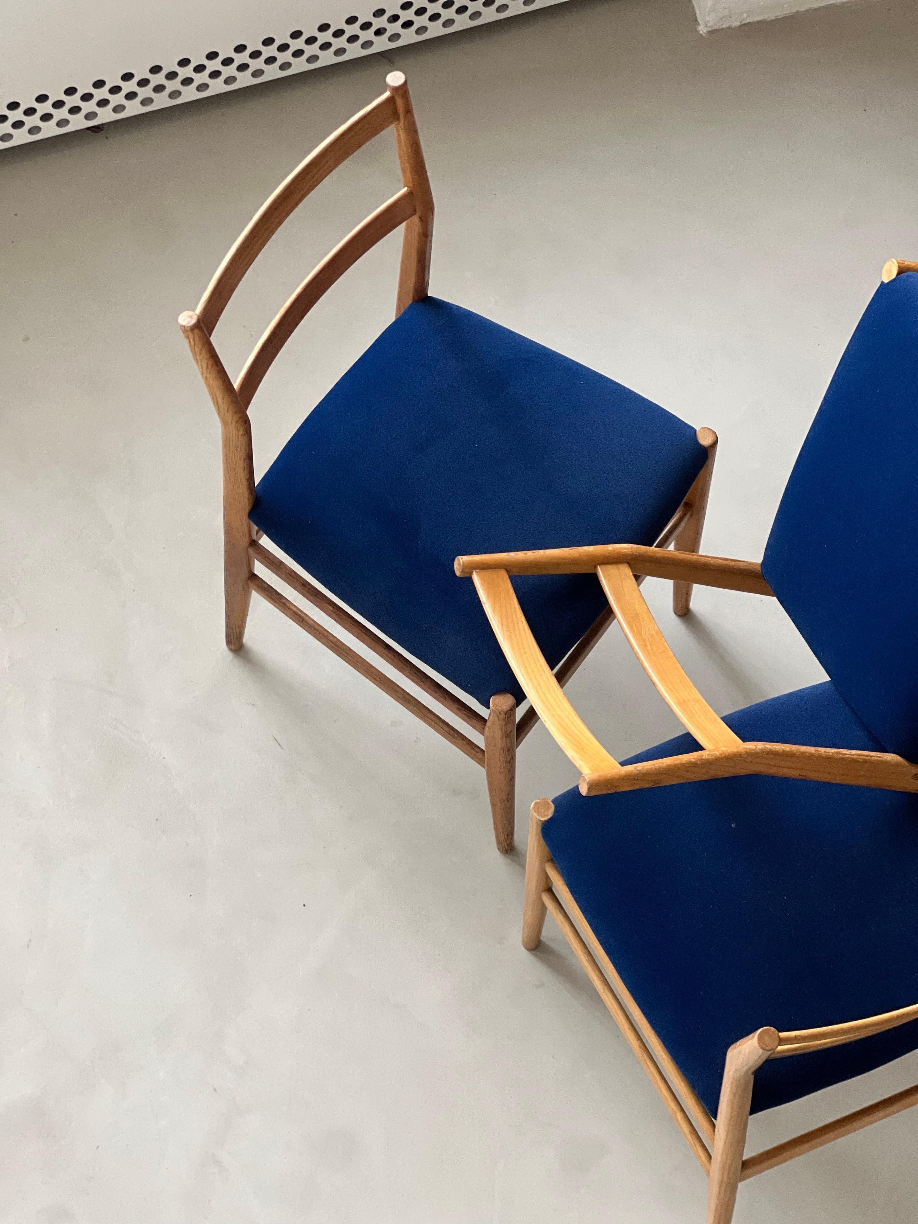 Italian 4 Leggera Mid Century Dining Chair by Gio Ponti for Cassina For Sale