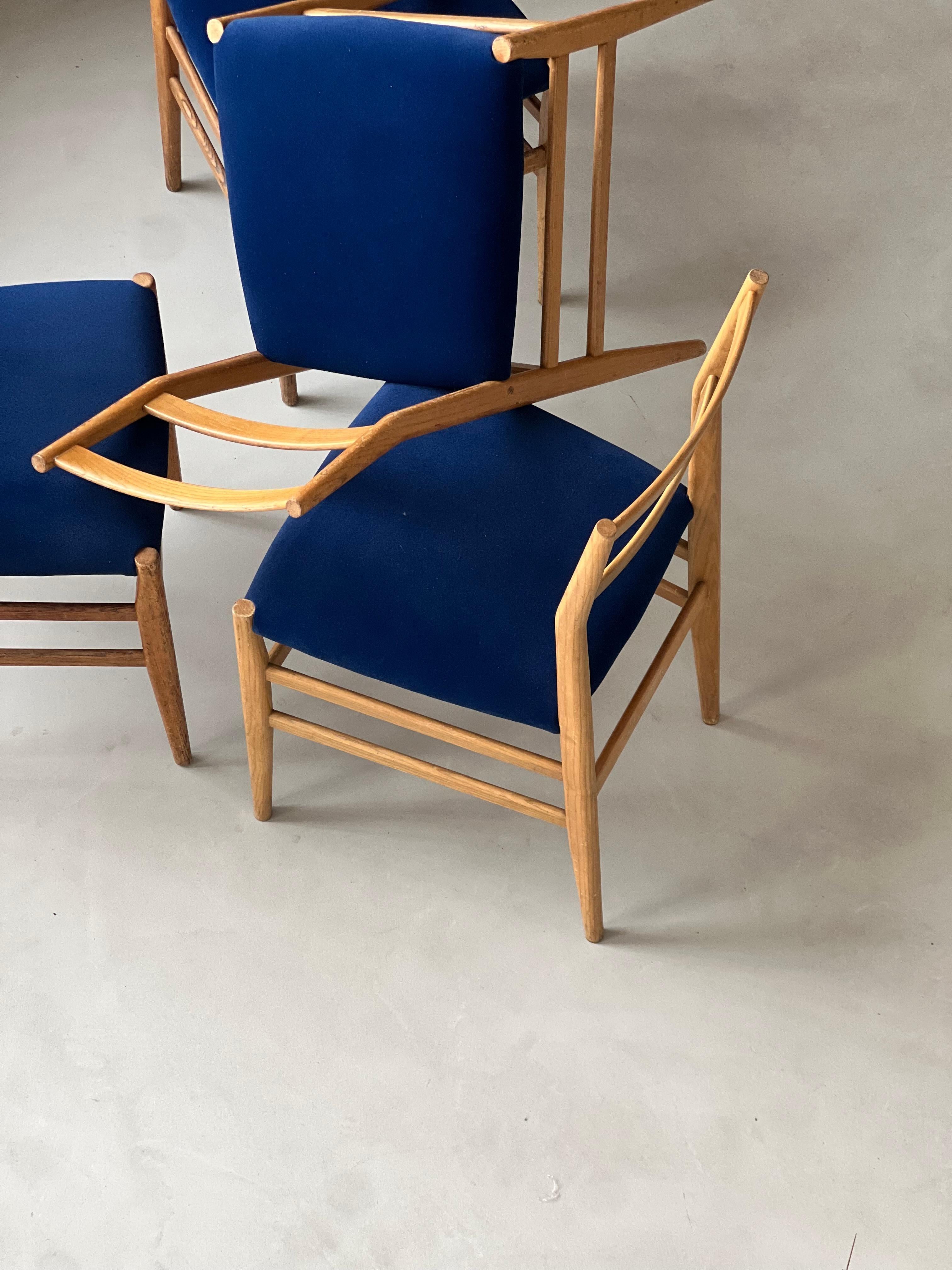 Wood 4 Leggera Mid Century Dining Chair by Gio Ponti for Cassina For Sale