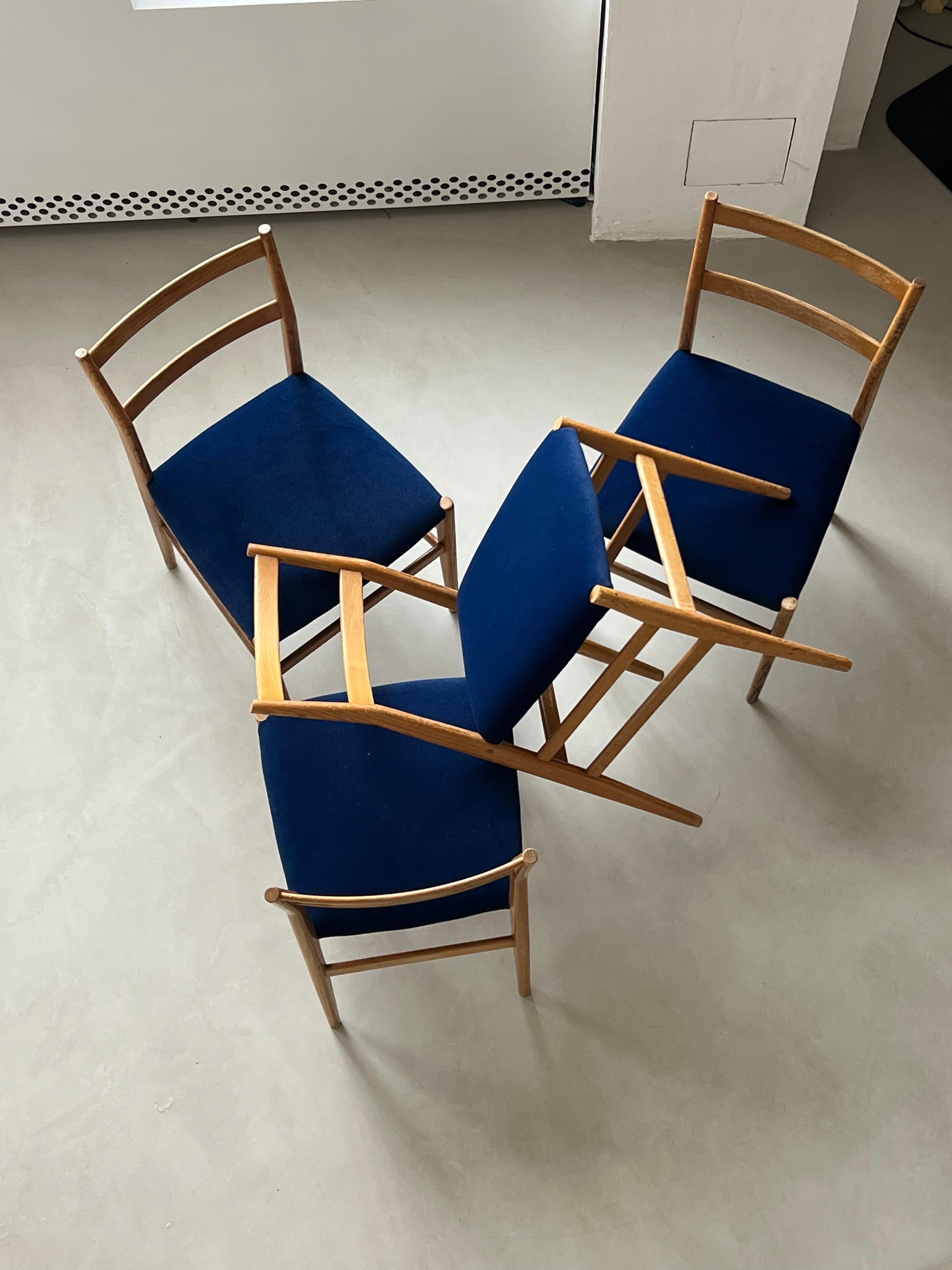 4 Leggera Mid Century Dining Chair by Gio Ponti for Cassina For Sale 2