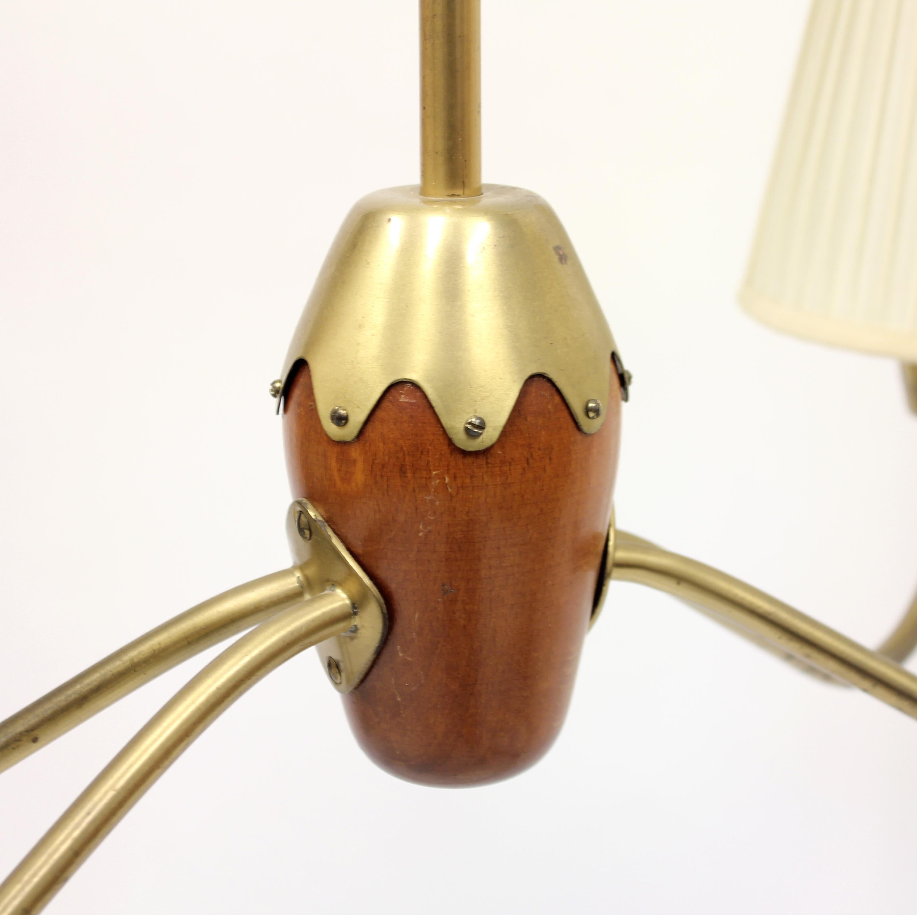 4-Light Ceiling Lamp, Attributed to ASEA, 1950s 4