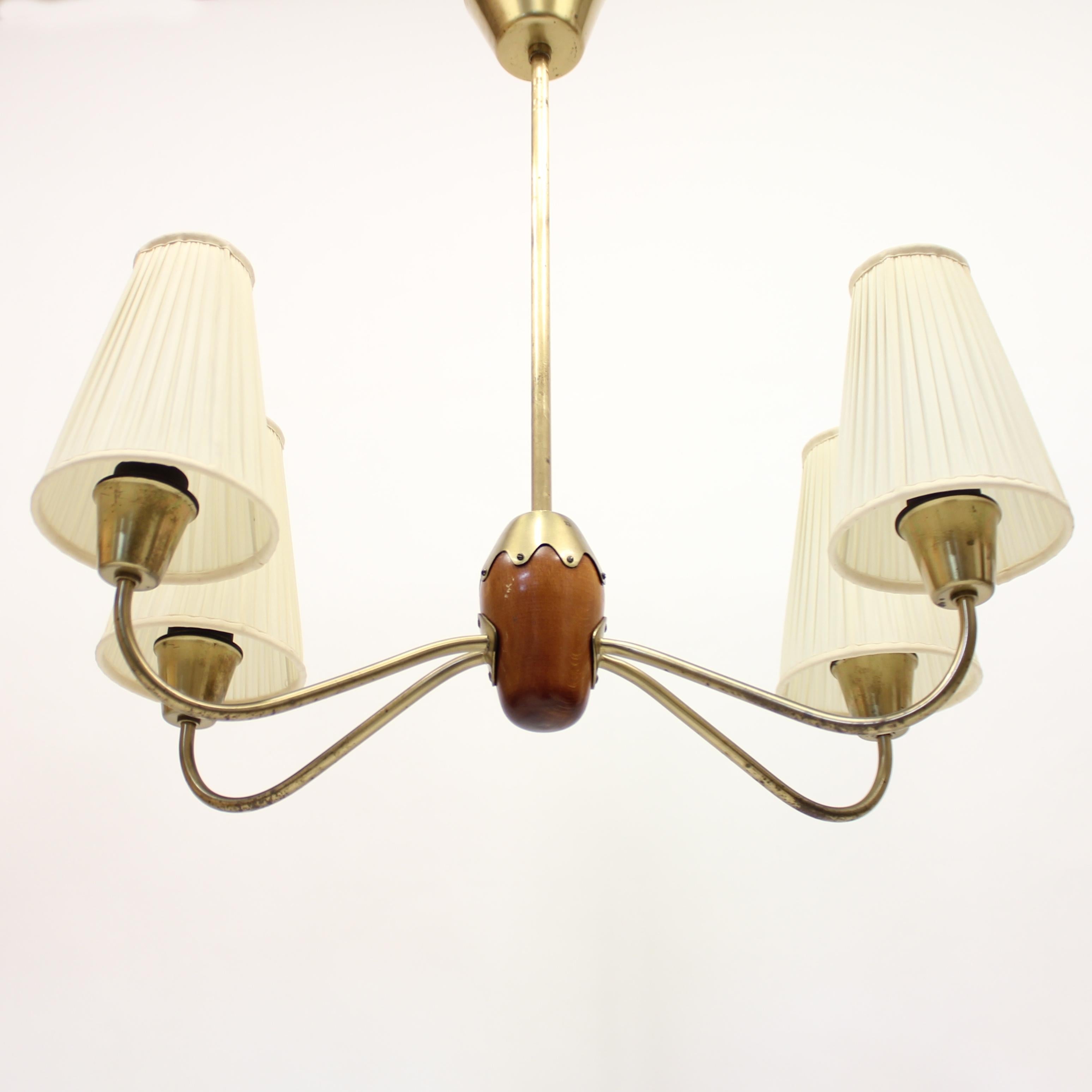 4-Light Ceiling Lamp, Attributed to ASEA, 1950s 2