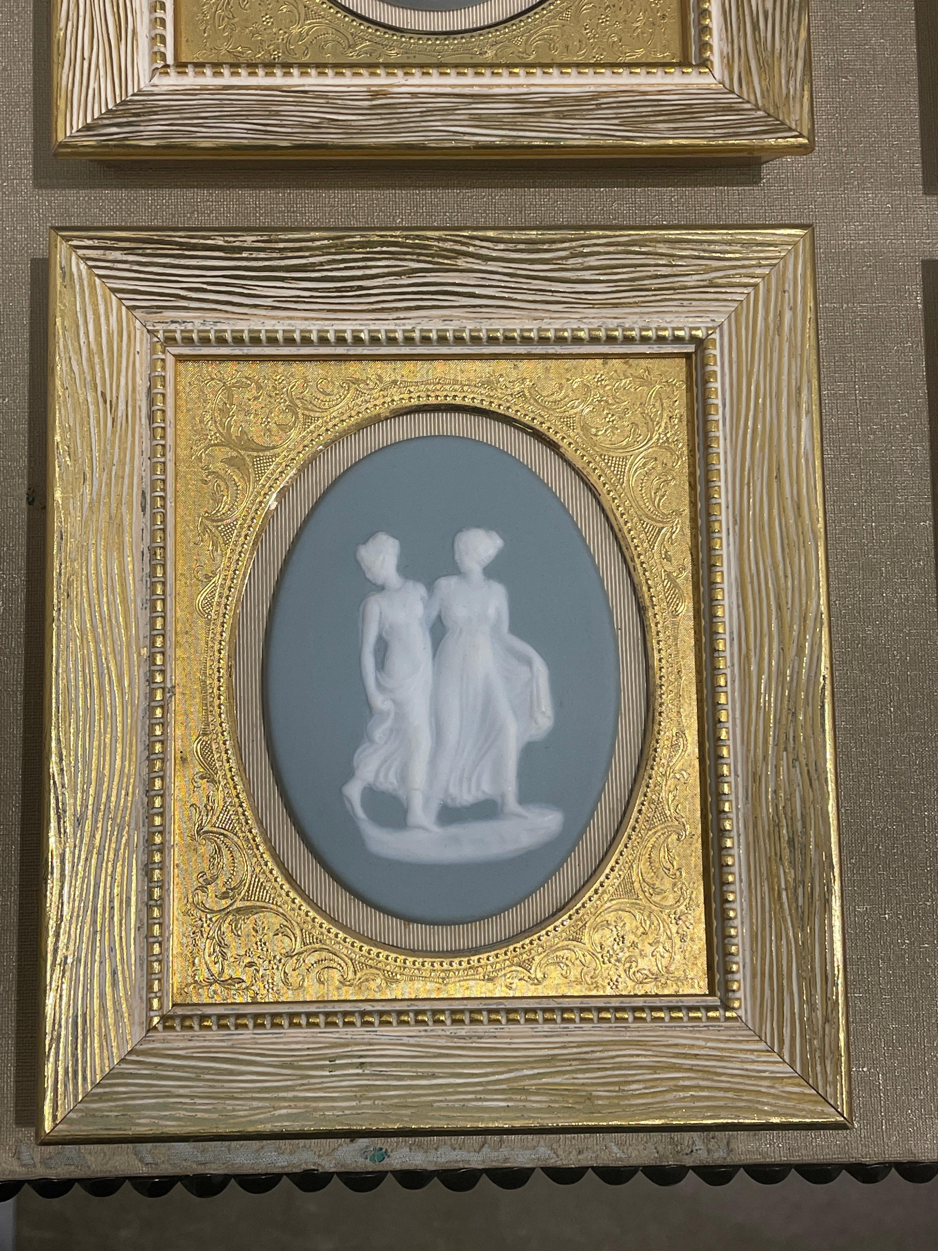 Neoclassical 4 Limoge Cameos by C.A Richards For Sale