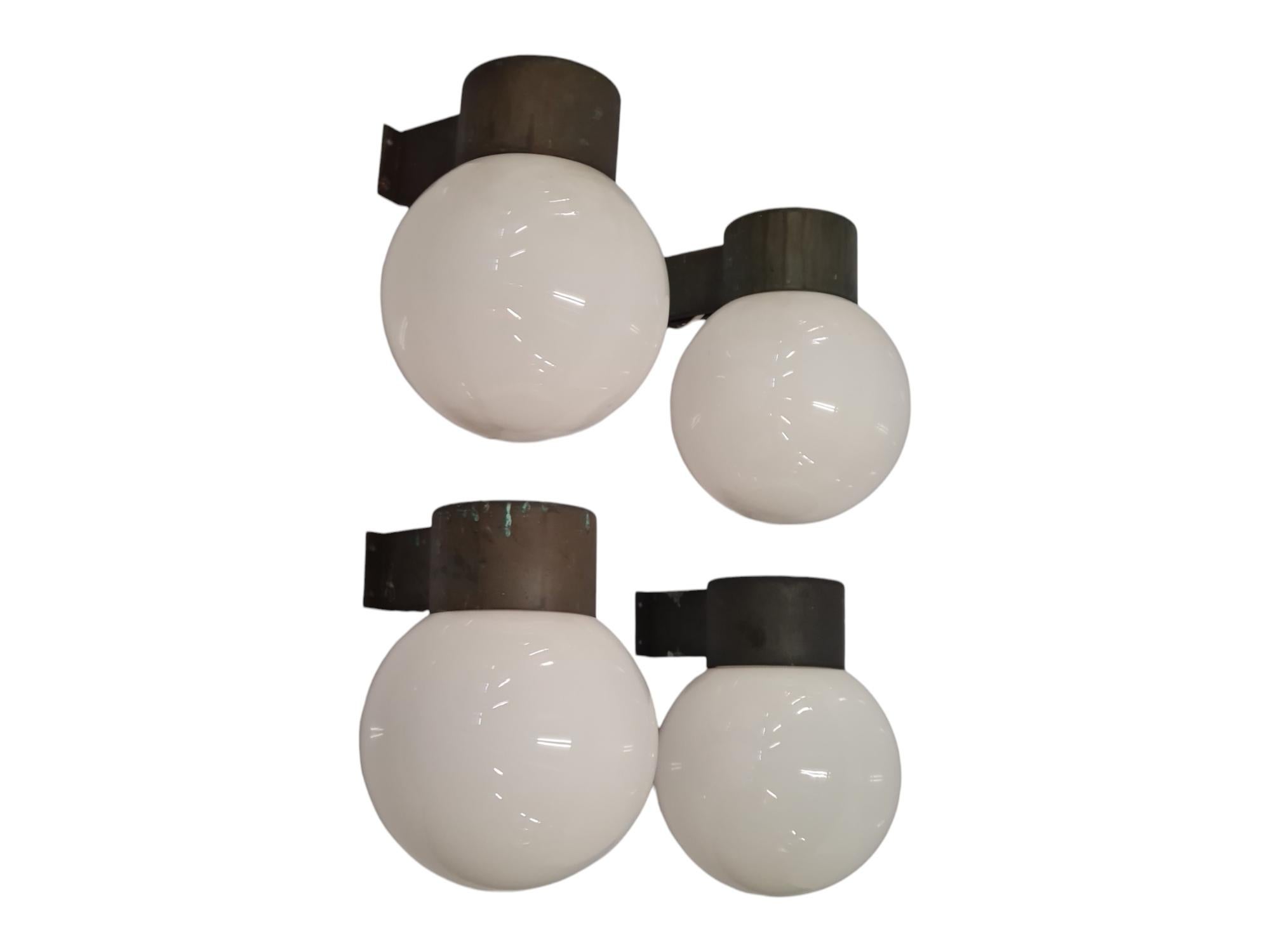 4 Lisa Johansson-Pape Brutalist Outdoor Wall Lights Model 17-037, Orno 1960 3