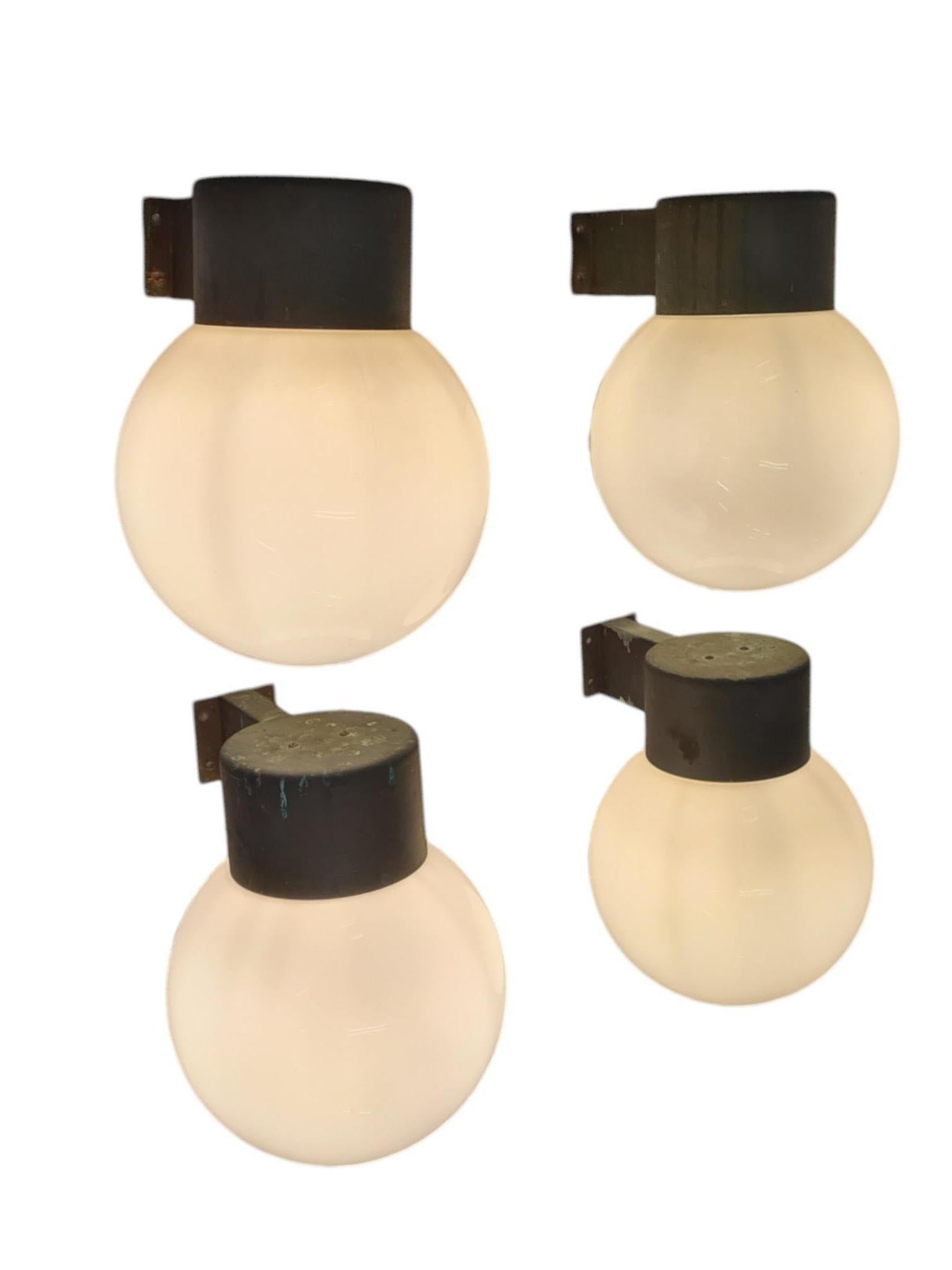 4 Lisa Johansson-Pape Brutalist Outdoor Wall Lights Model 17-037, Orno 1960 7