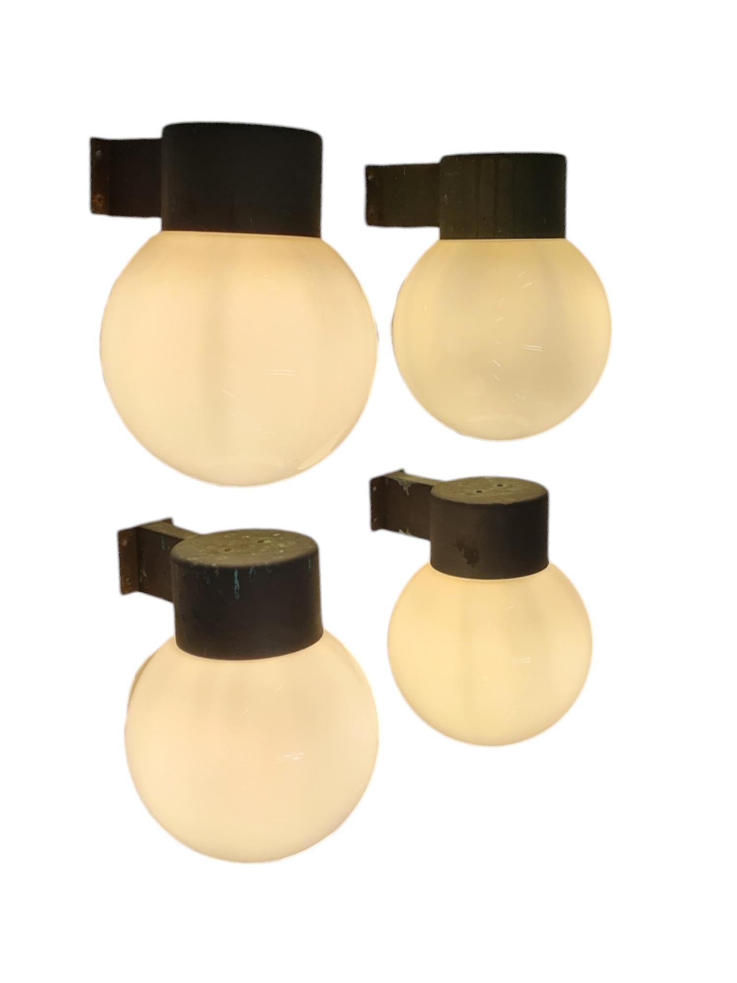 4 Lisa Johansson-Pape Brutalist Outdoor Wall Lights Model 17-037, Orno 1960 9