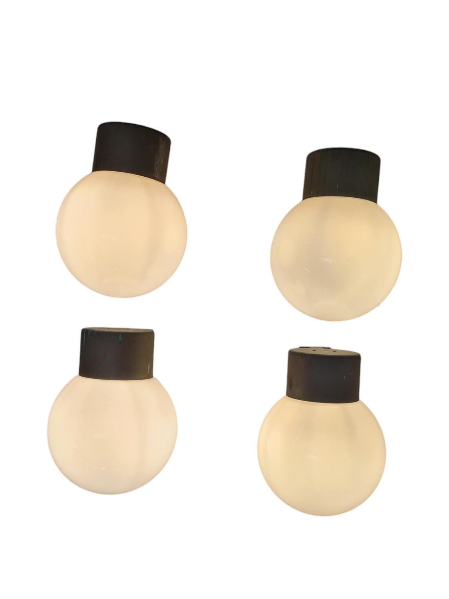 4 Lisa Johansson-Pape Brutalist Outdoor Wall Lights Model 17-037, Orno 1960 12